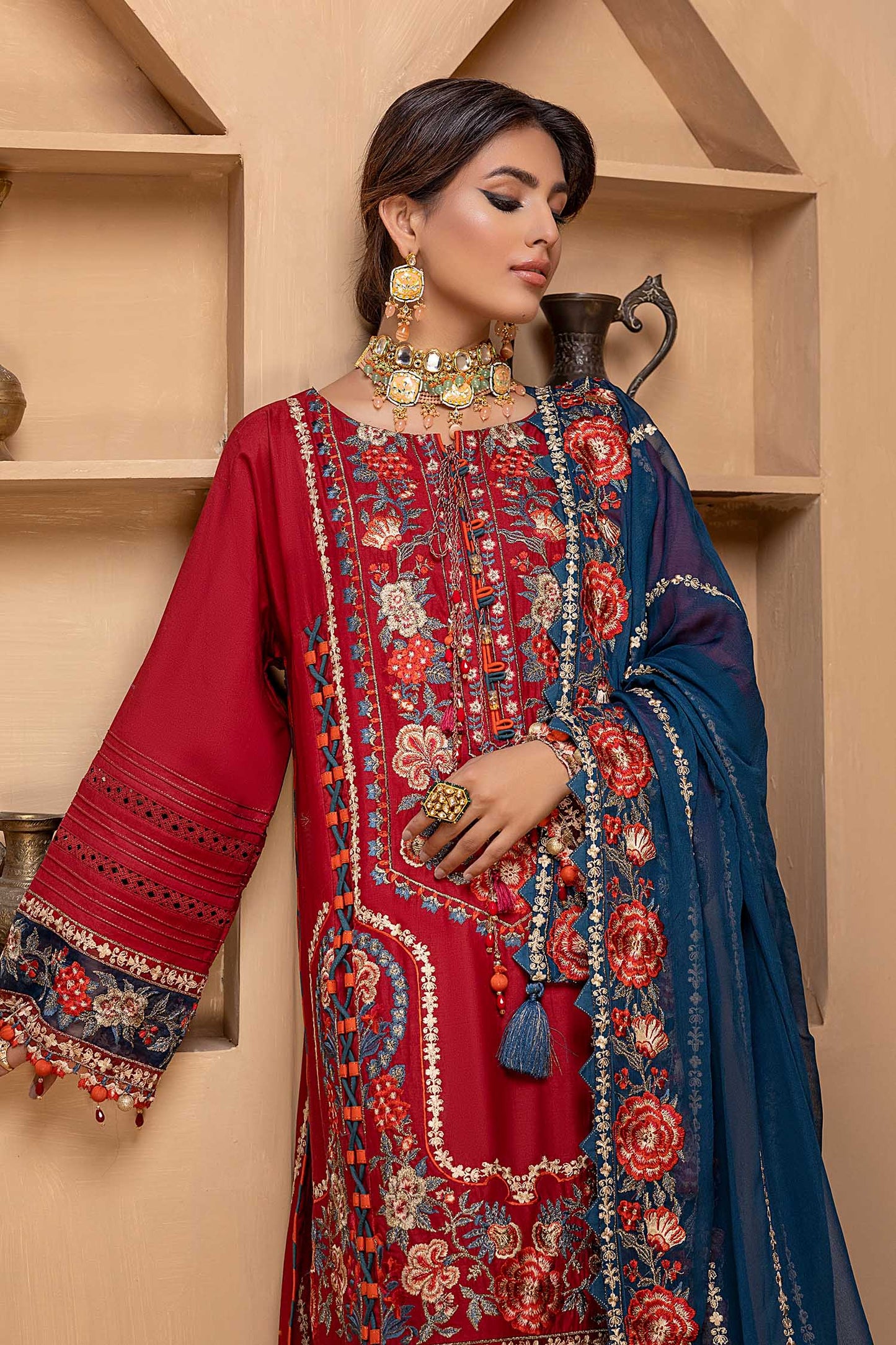 Firebrick - Exclusive Unstitch Lawn