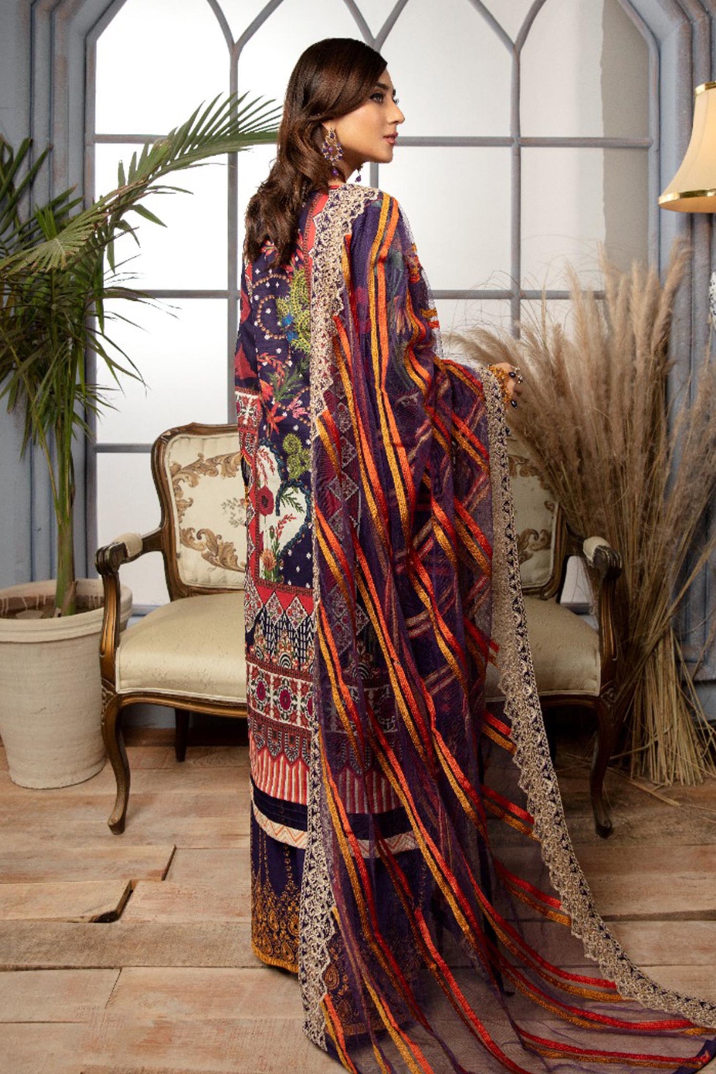 Bazel Glow - Digital Printed & Schiffli Embroidered Lawn 3PC