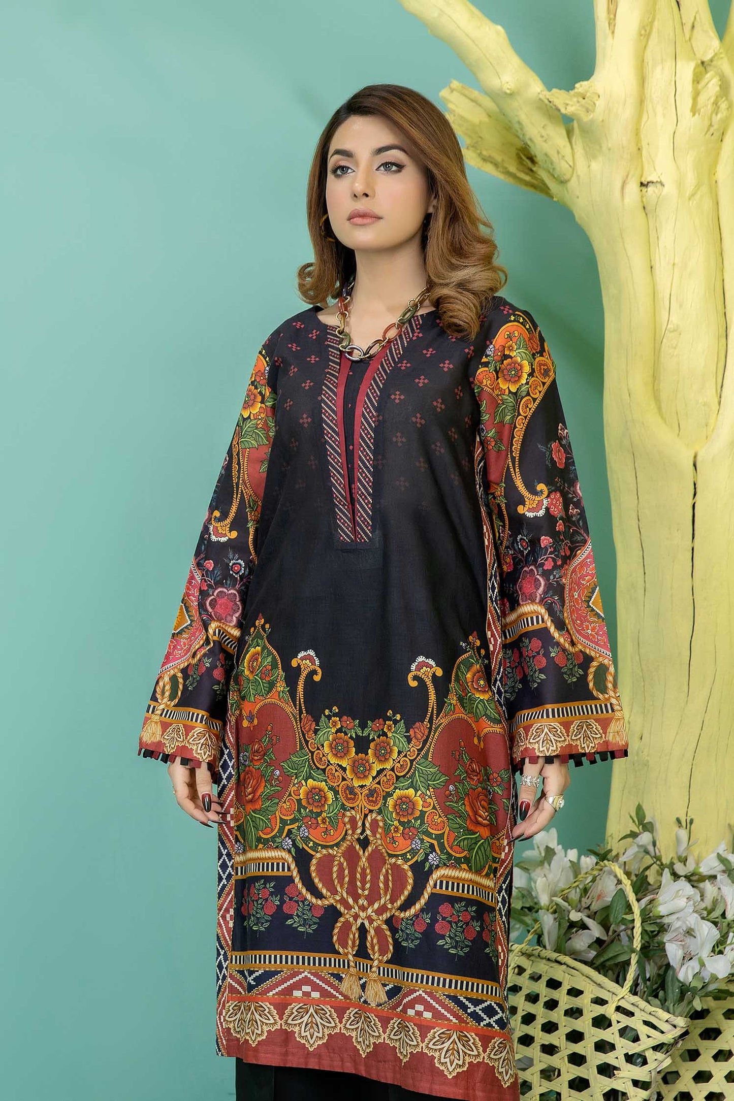 Derin - Stitched Lawn Shirt