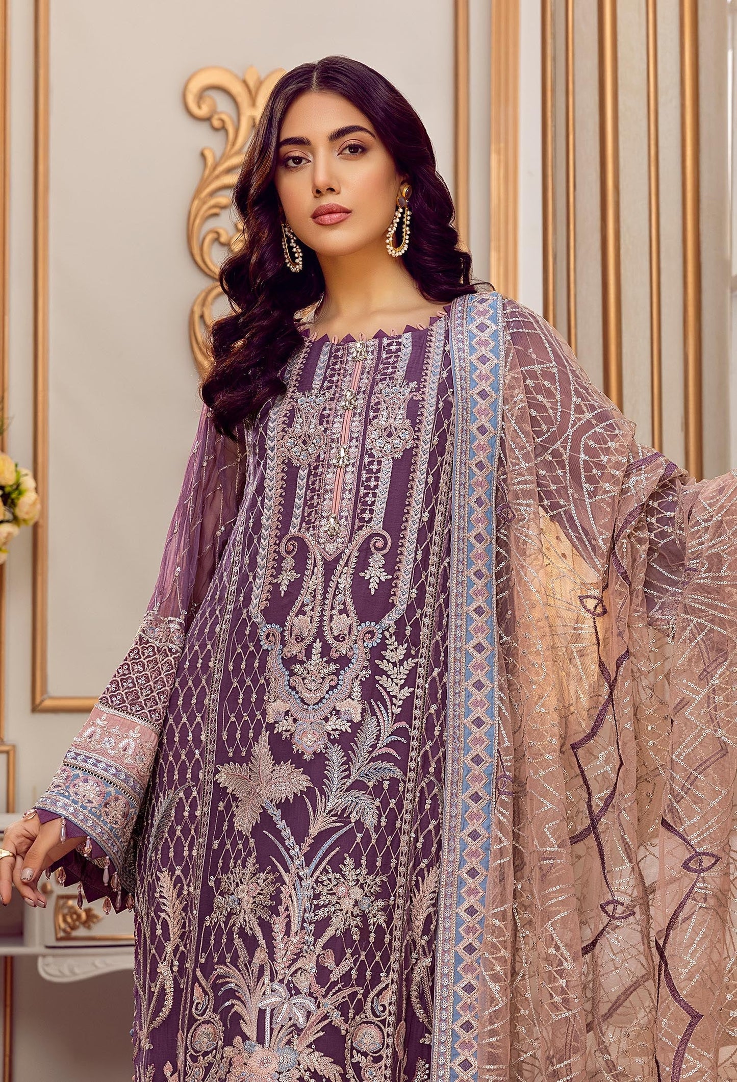 Lilac Orchid Stitched