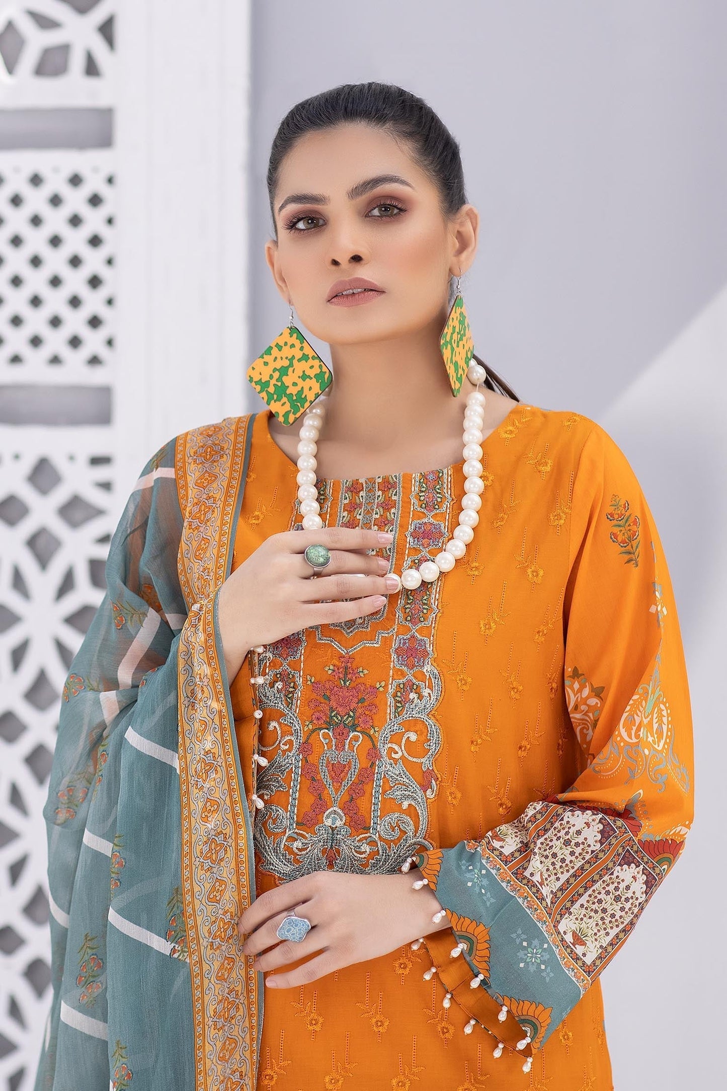 Sun Stock - Stitched Printed & Embroidered Lawn