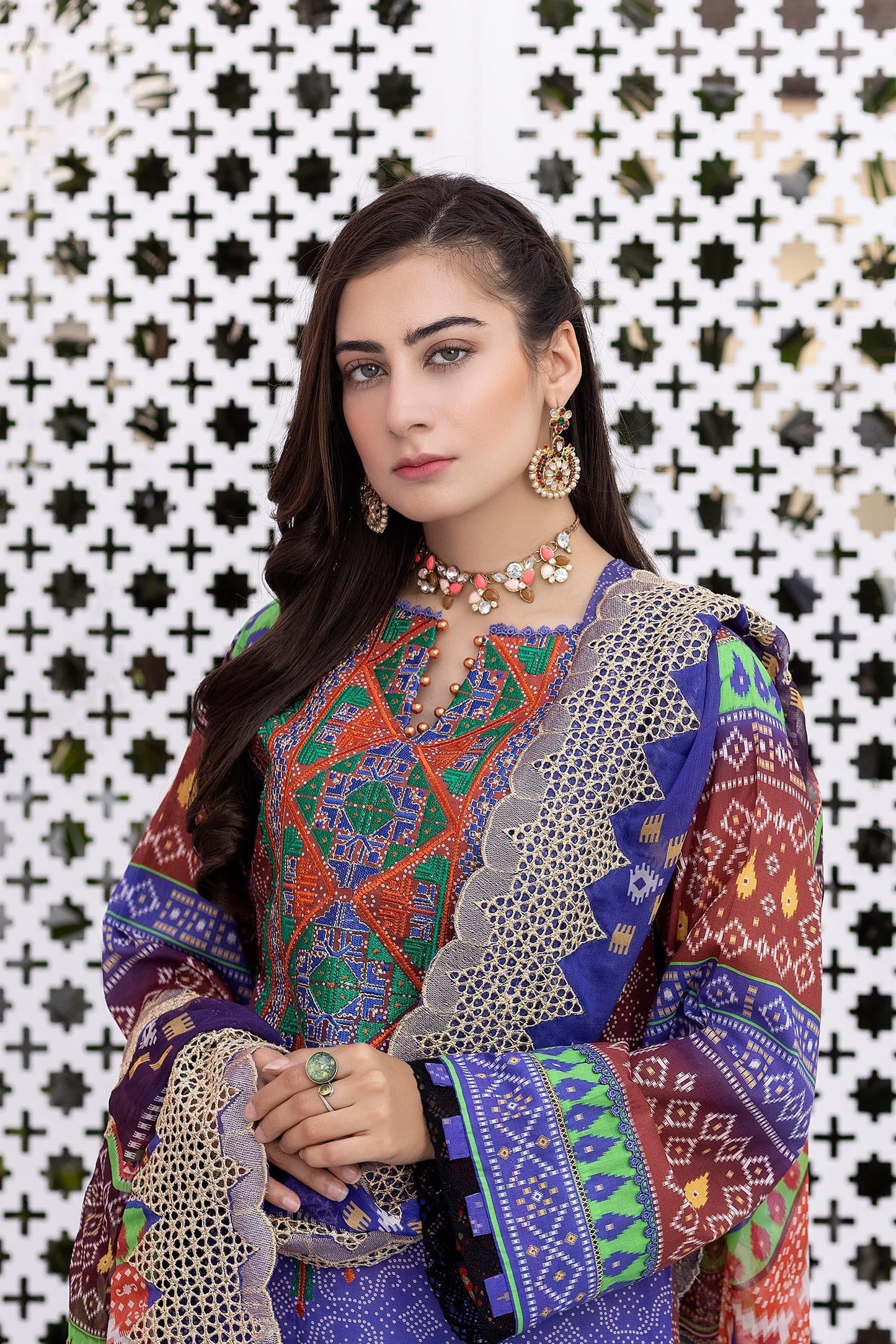 Butterfly Bush - Digital Printed & Embroidered Lawn