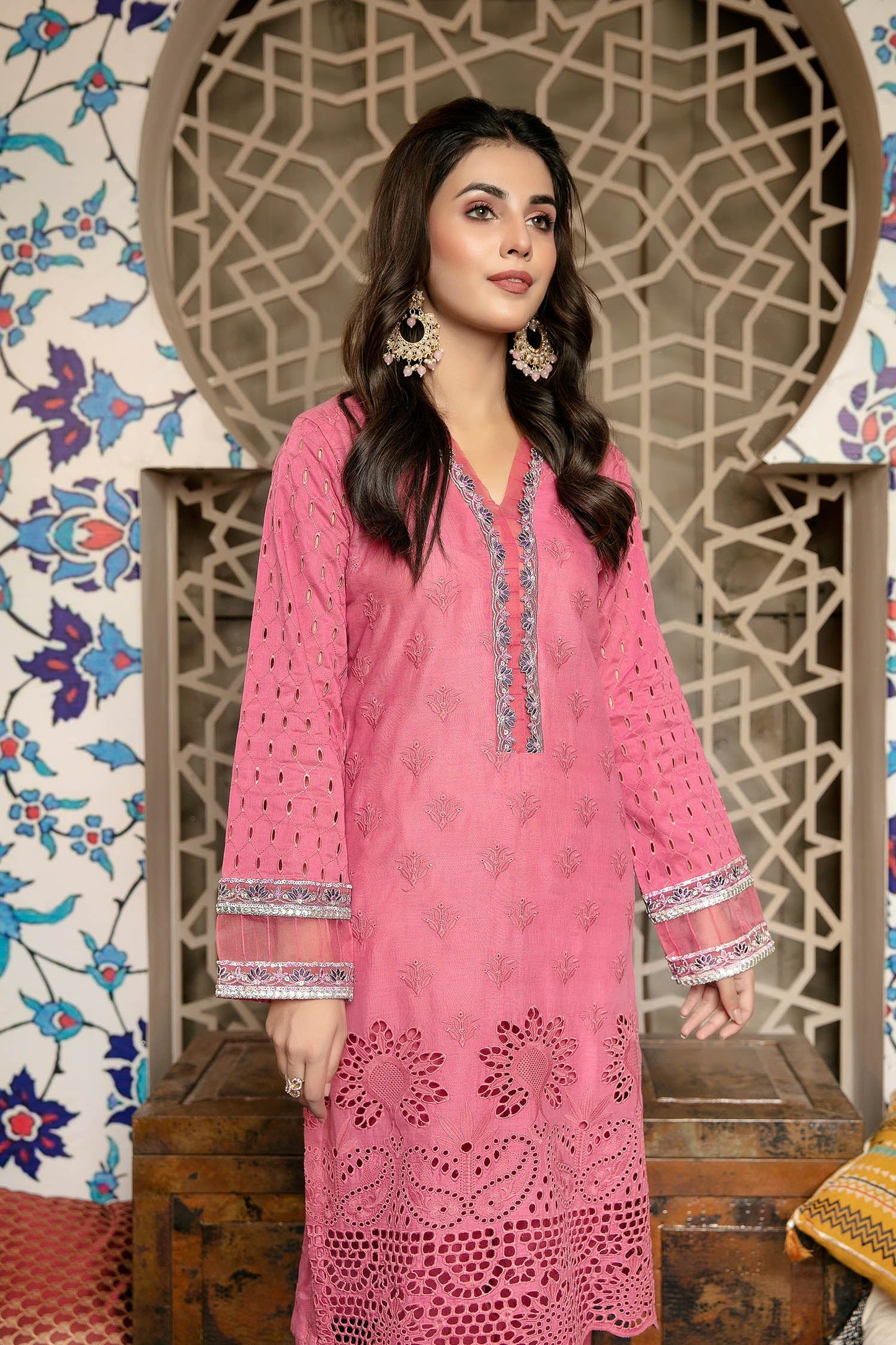 Benevolence - Schiffli Embroidered Lawn Stitch Kurti