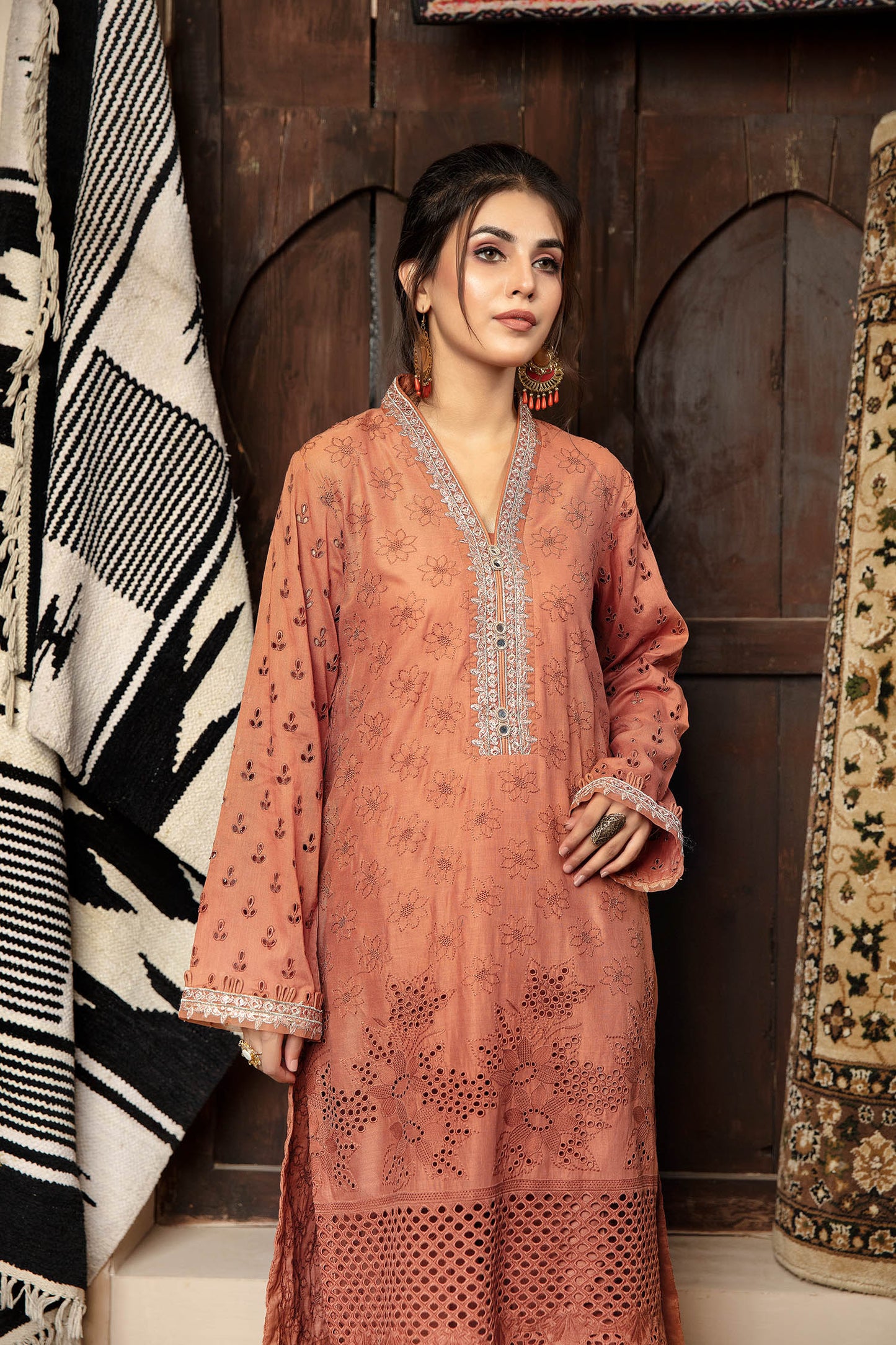Ailyak - Schiffli Embroidered Lawn Stitch Kurti