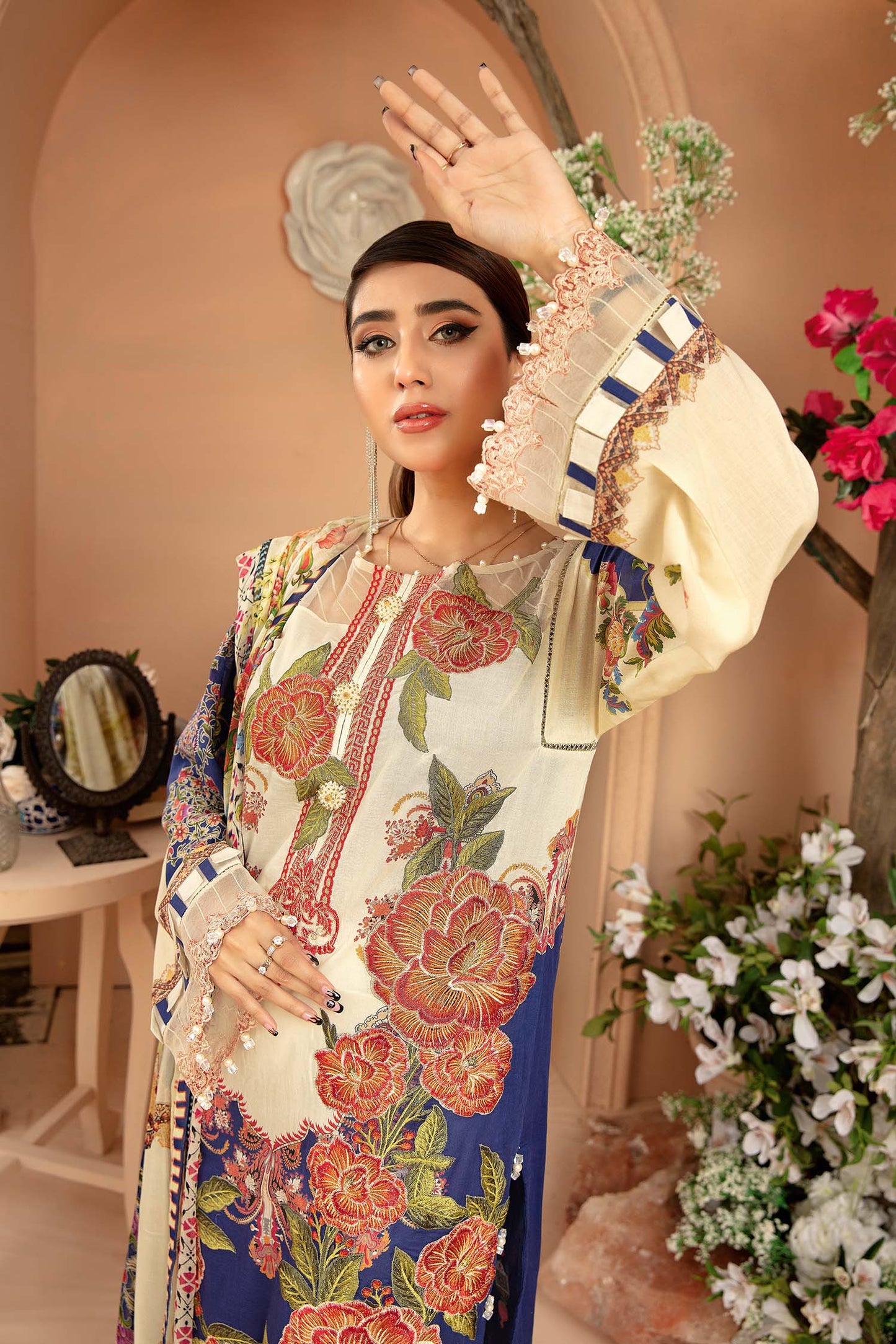 Bounty Buzz - Digital Printed & Embroidered 3PC