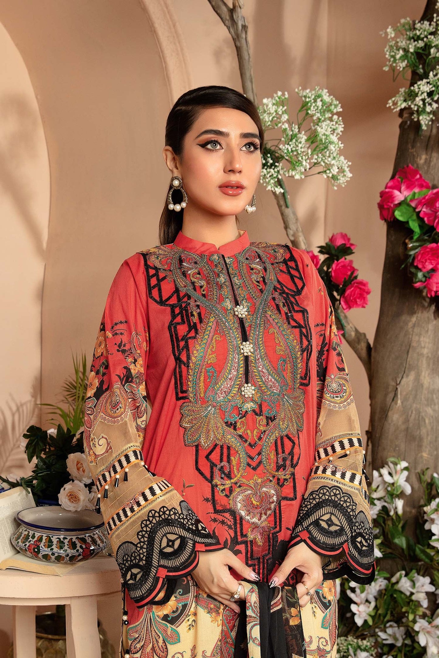 Color Chie - Digital Printed & Embroidered 3PC