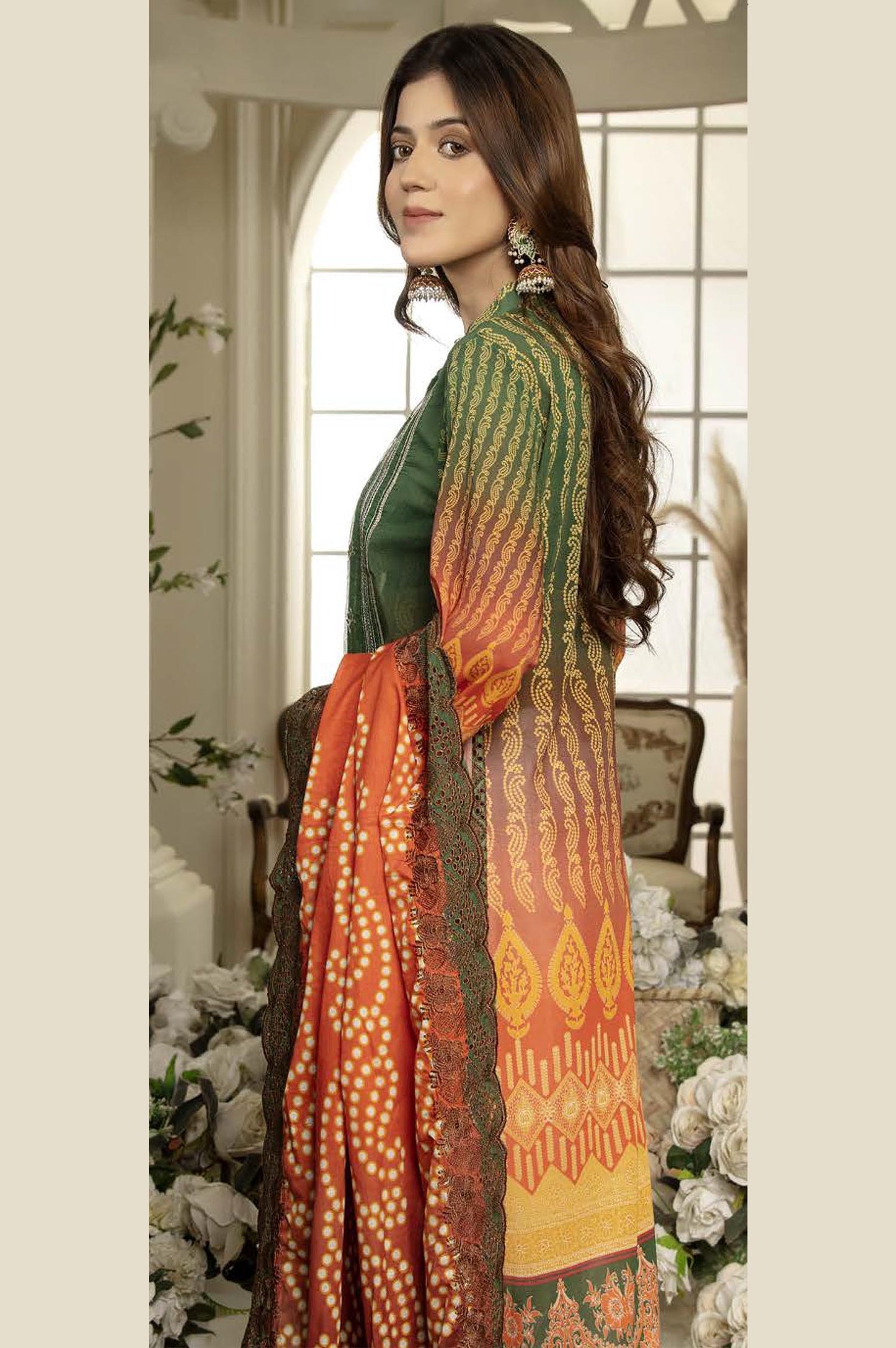 Hazen - Digital Printed & Embroidered Swiss Voil 3PC