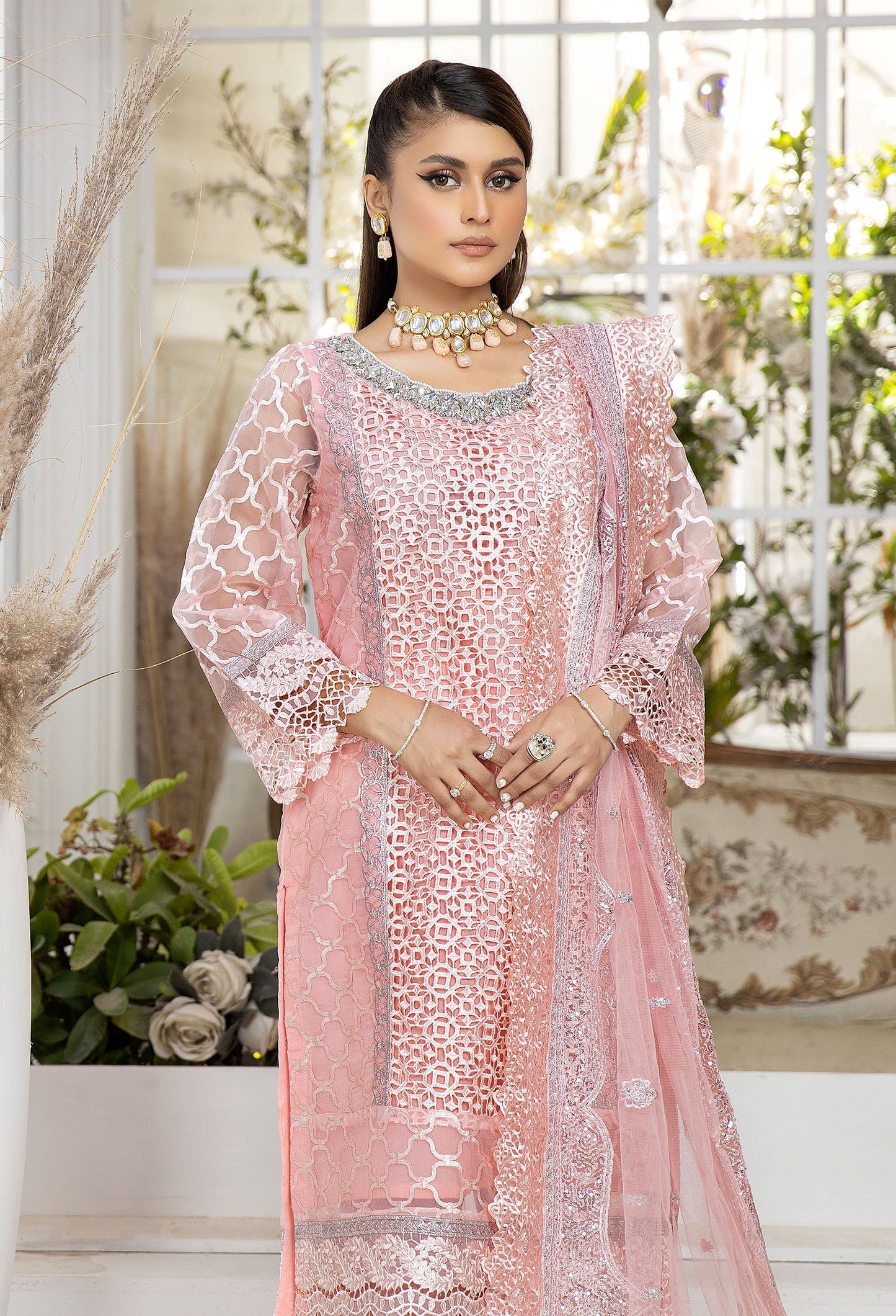 Petite Orchid - Embroidered Organza Pret