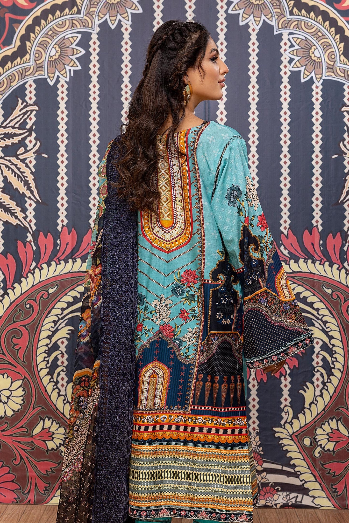 Sky Swill - Printed & Embroidered Lawn Pret 3PC