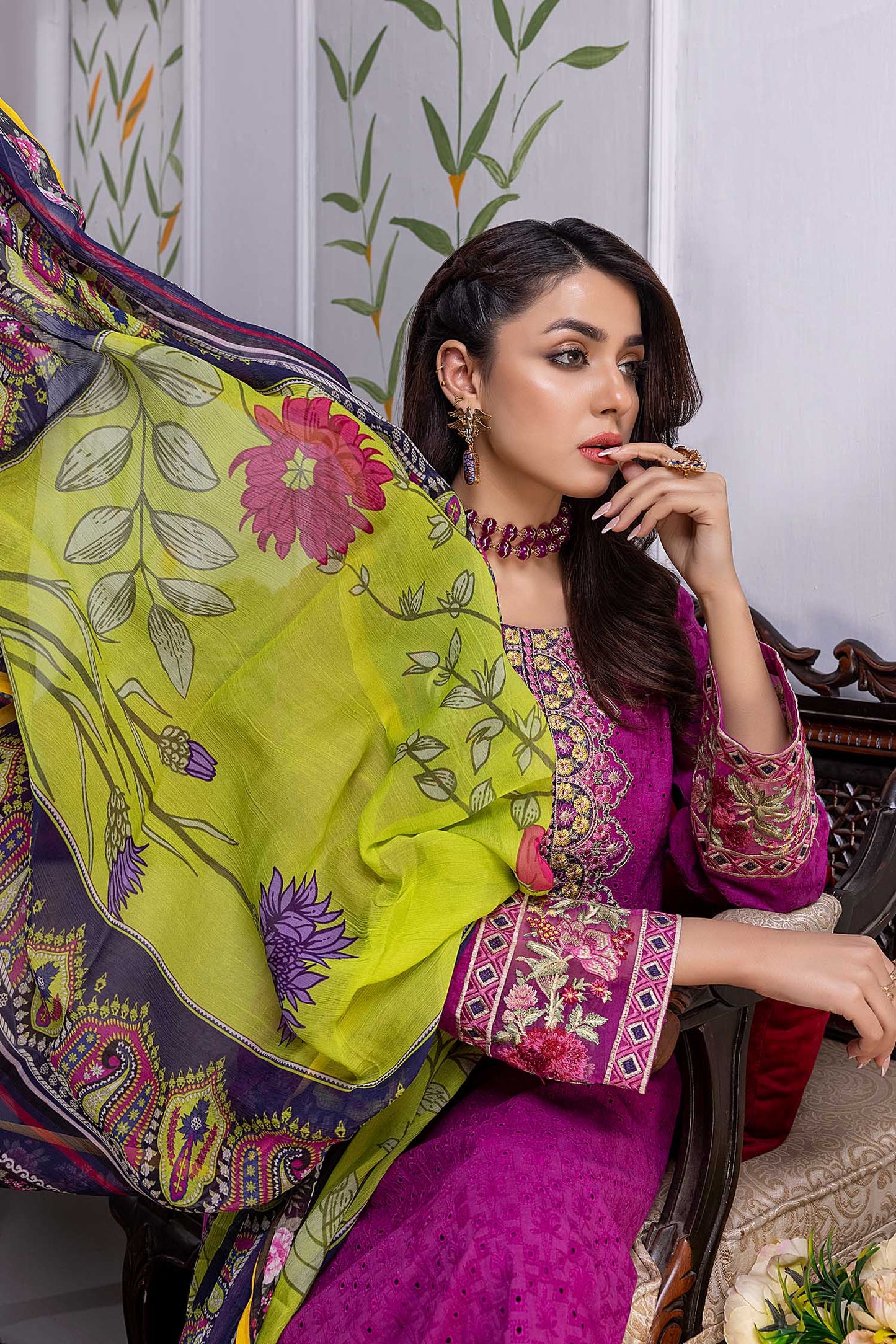 Flirt - Chikankari Embroidered Lawn Stitched 3PC