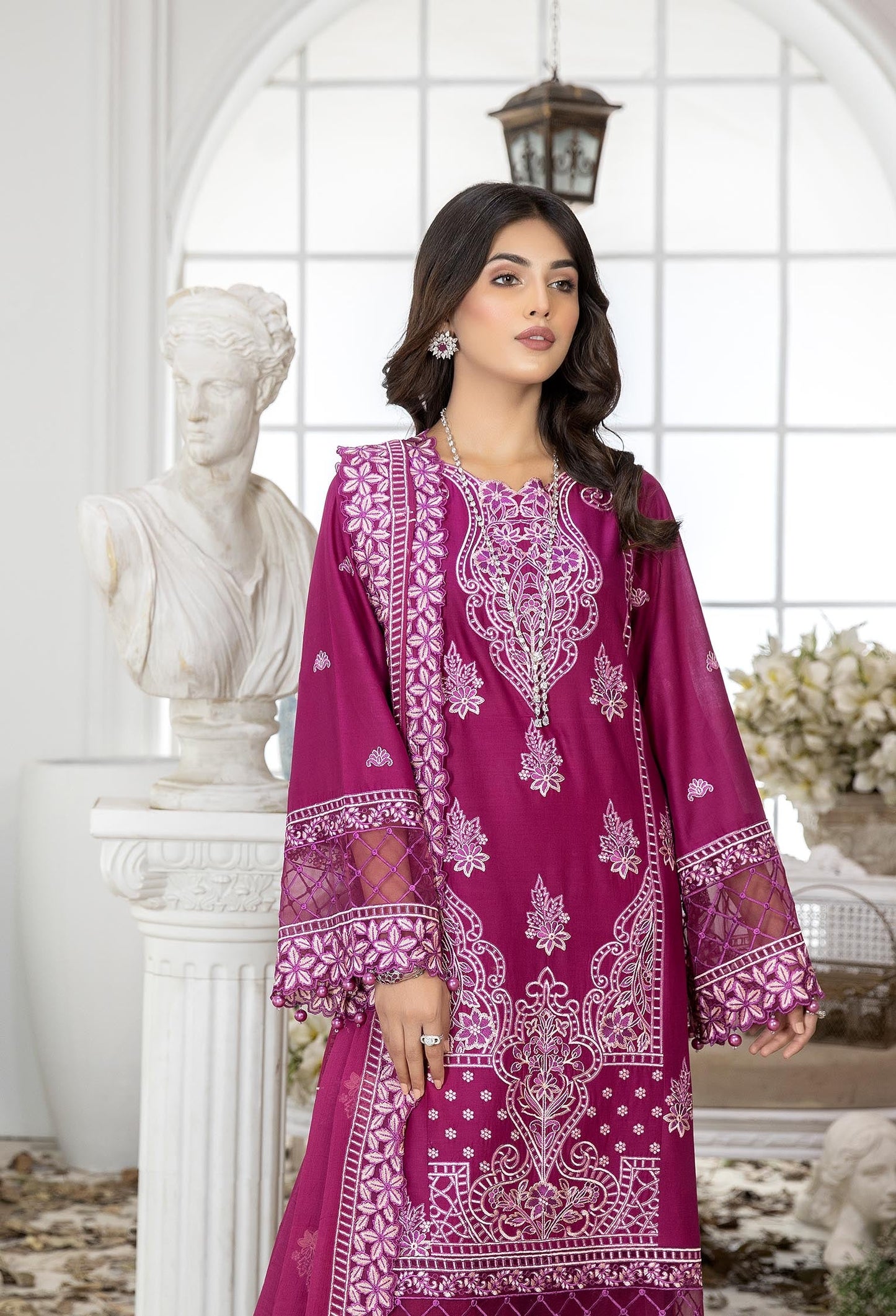 Mulberry - Embroidered Unstitched Lawn