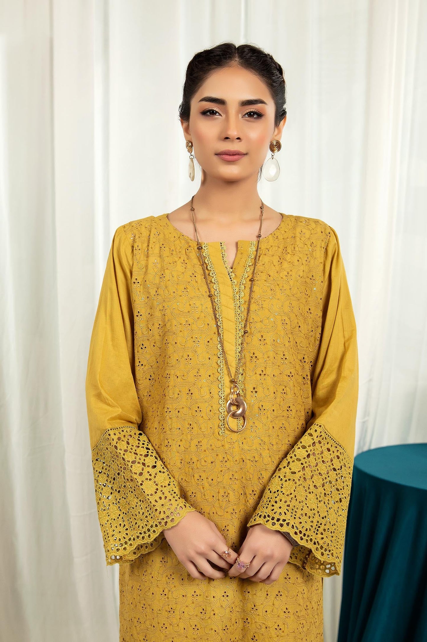 Brandy Punch - Embroidered Stitch Chikankari Kurti