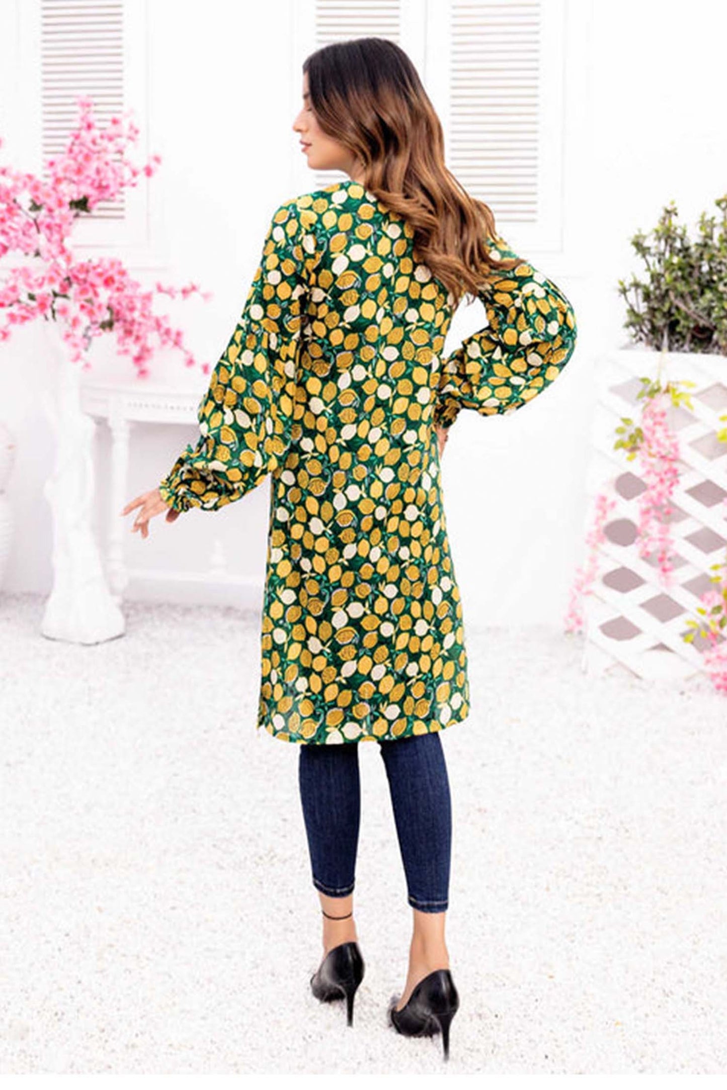 Greefin - Digital Printed Stitched Lawn Kurti