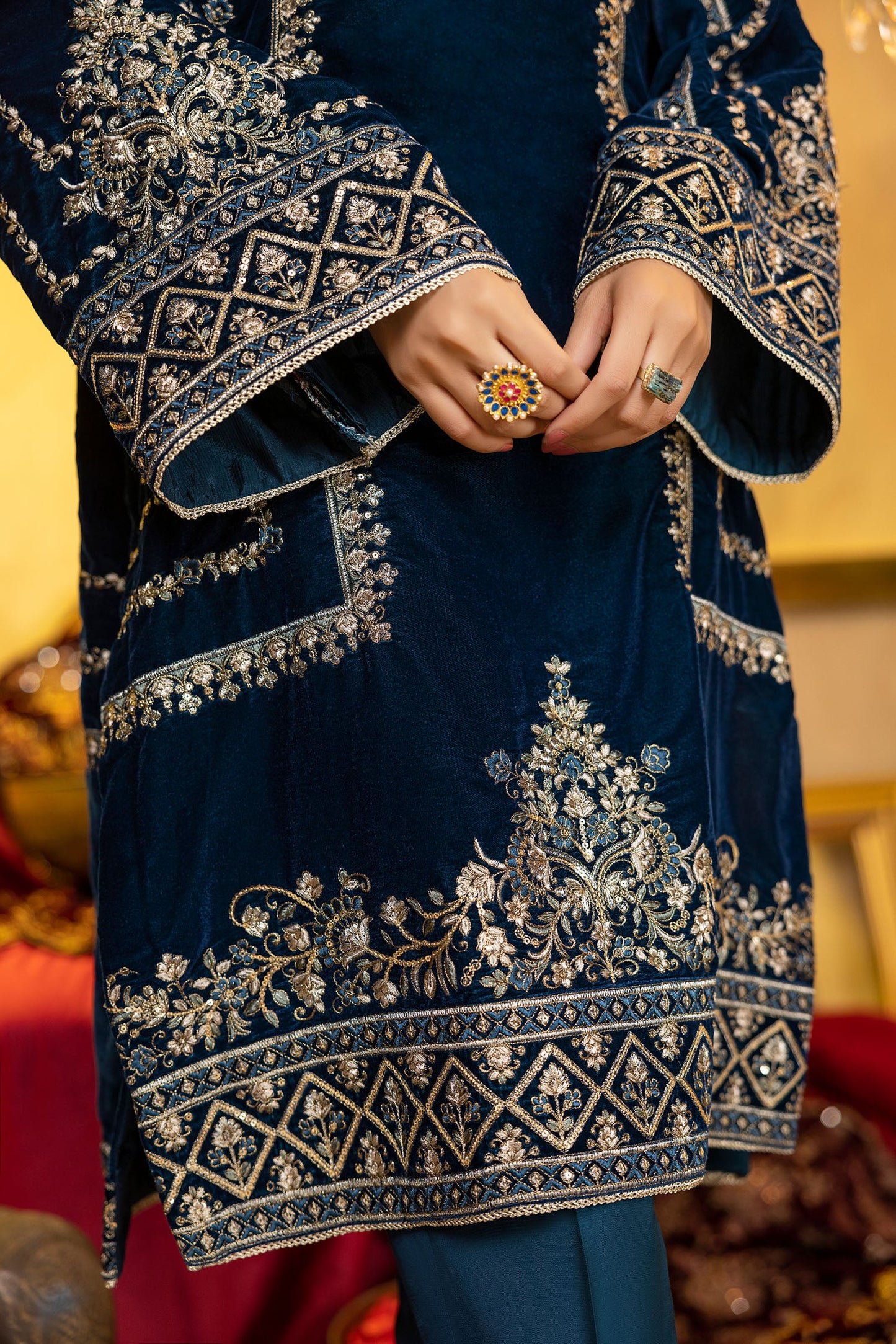 Cardien - Embroidered Velvet Stitched 2PC