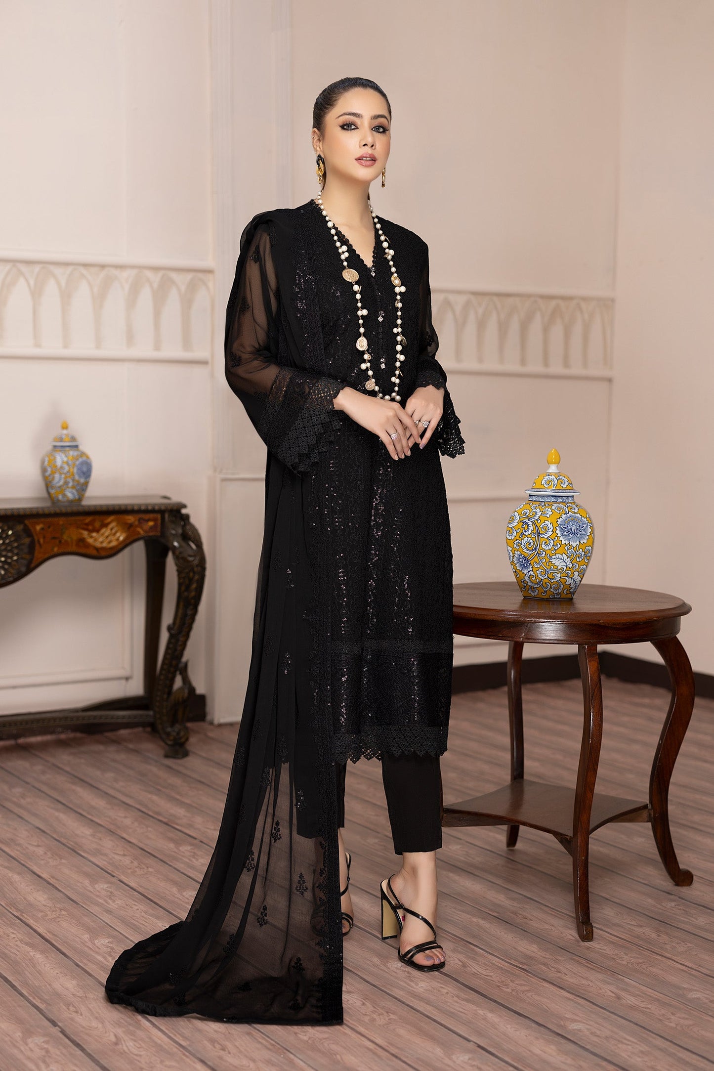 Darlet - Embroidered Chiffon Pret 3PC