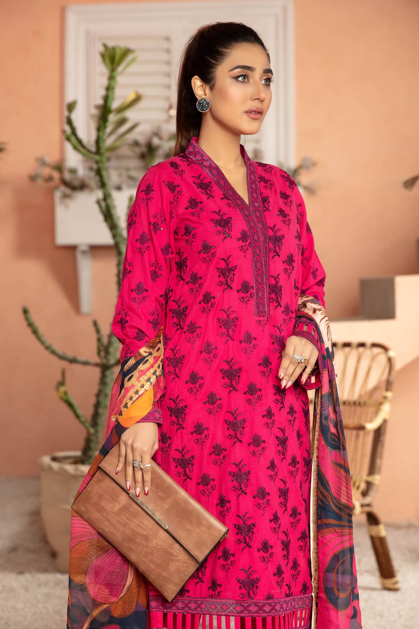 Amaranth - Embroidered Lawn Stitched 3PC