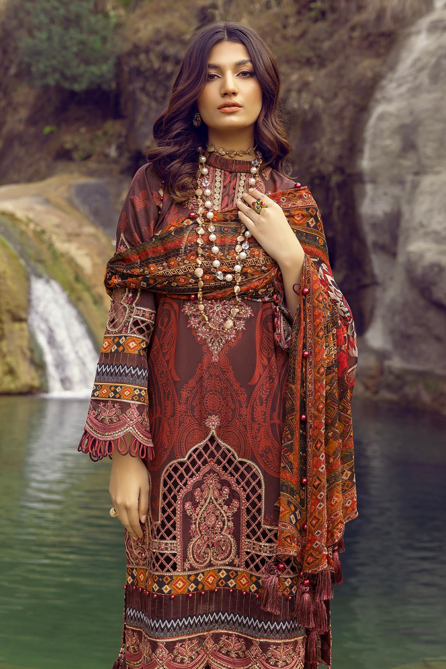 Wine Berry - Exclusive Unstitch Lawn