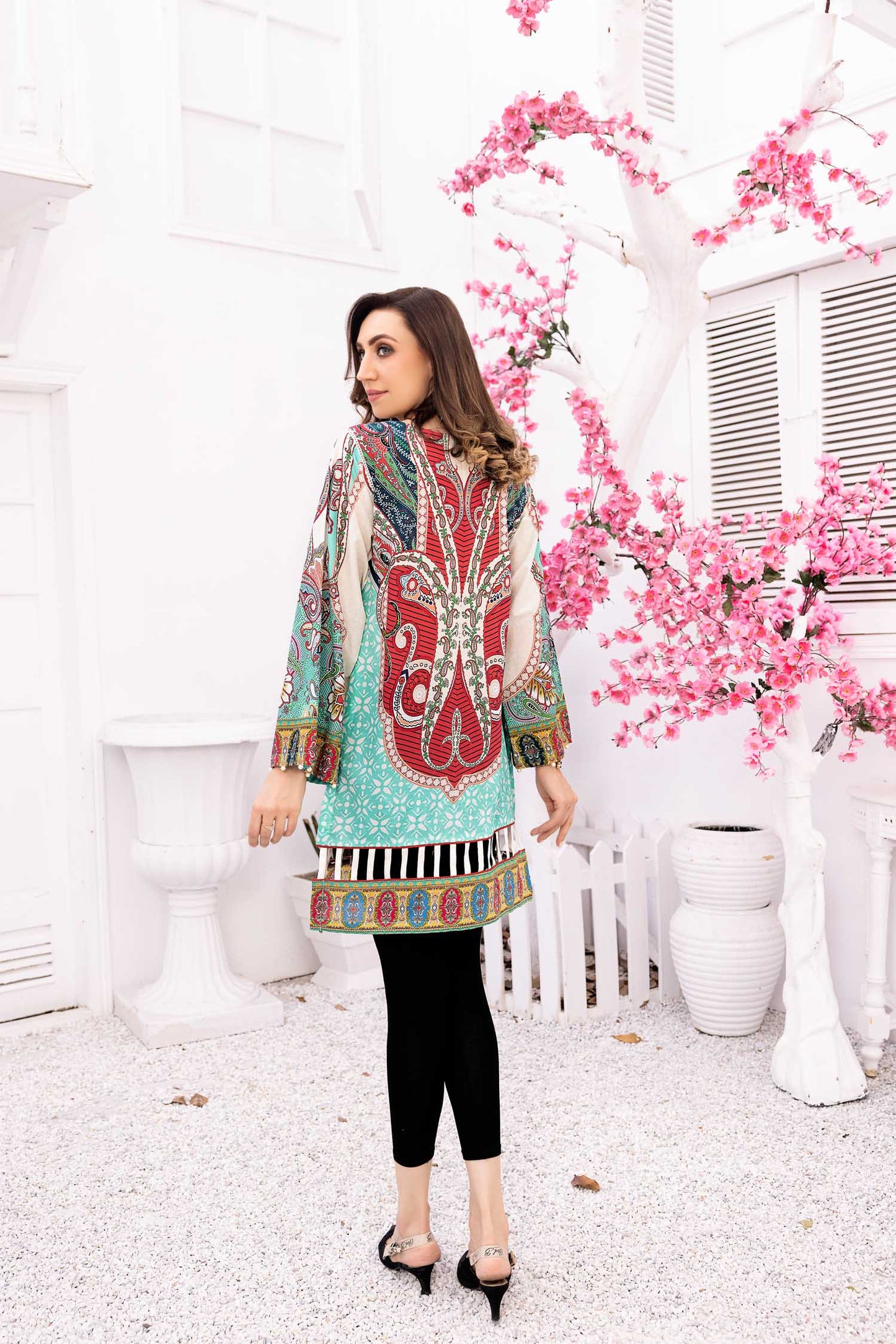 Auster - Digital Printed Stitched Lawn Kurti