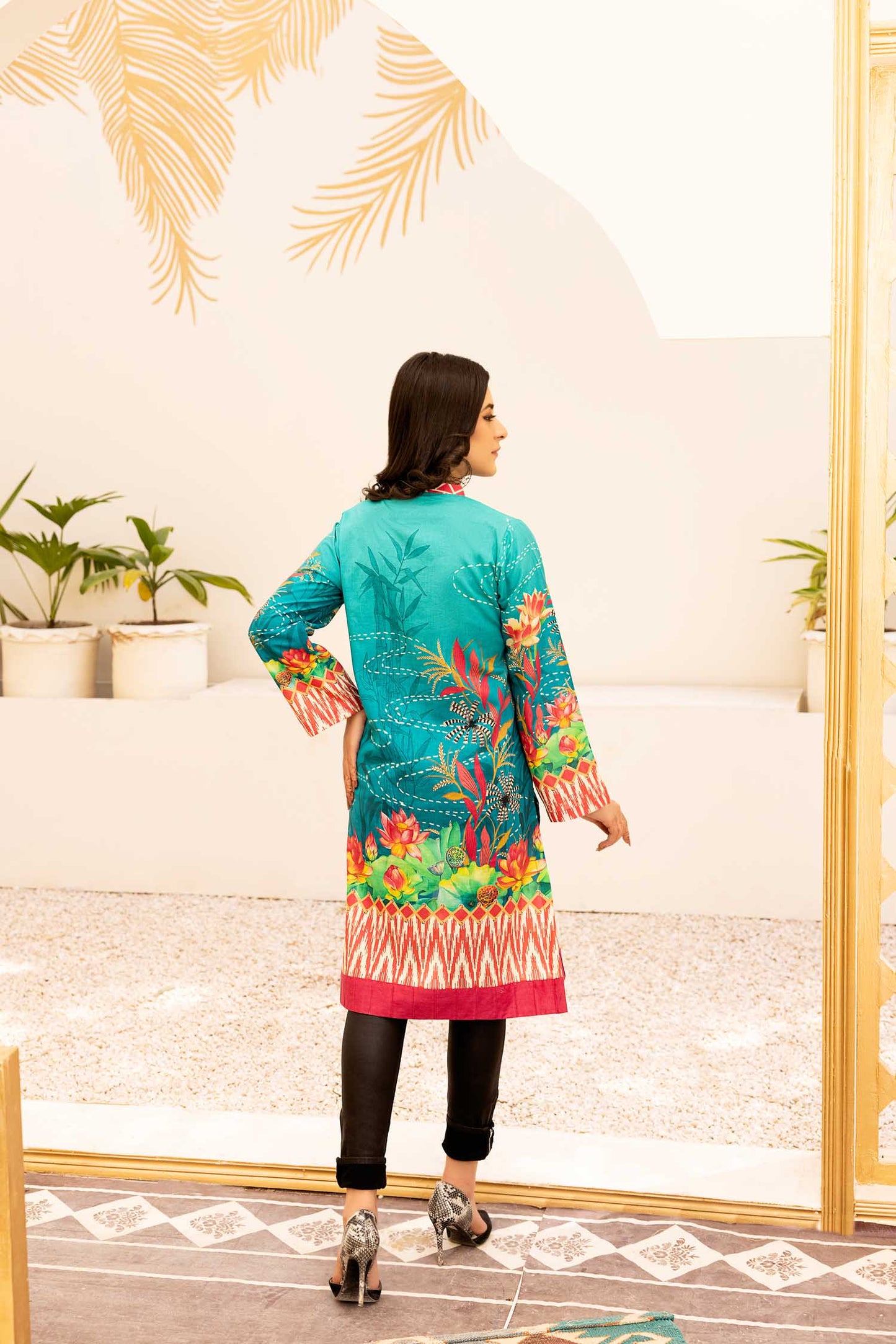 Groovy - Digital Printed Stitched Lawn Kurti