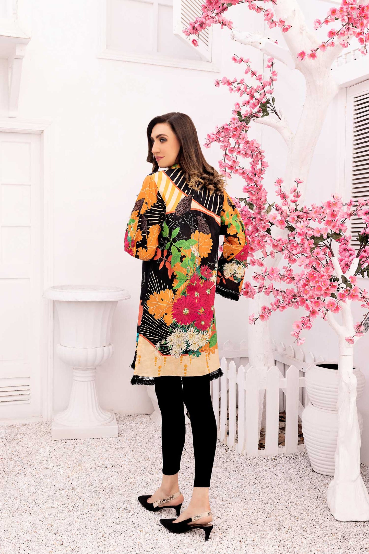 Dark Blare - Digital Printed Stitched Lawn Kurti