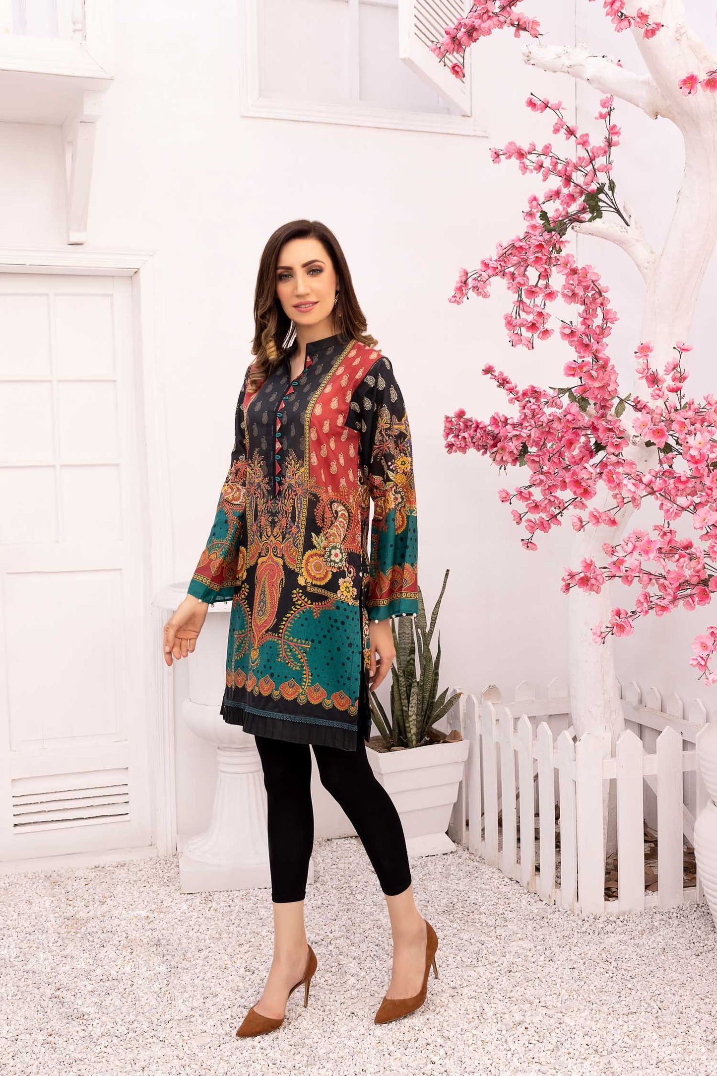 Sizzle - Digital Printed Stitched Lawn Kurti