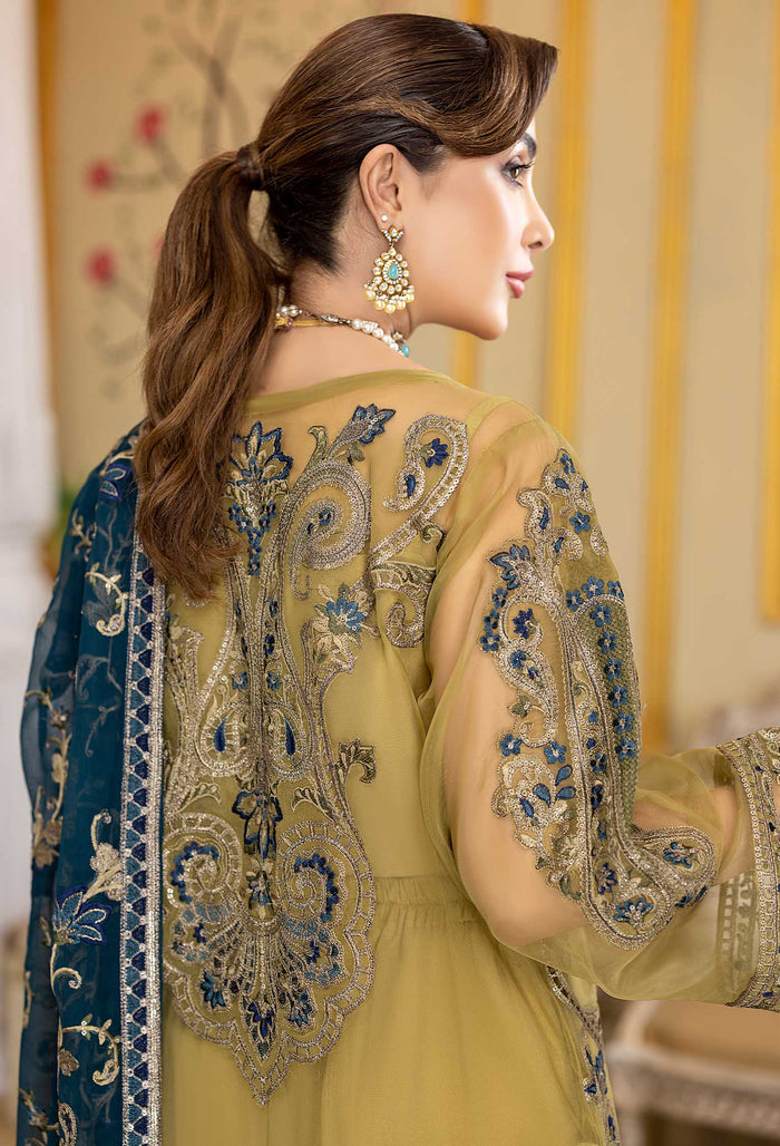 Royal Fusion B - Embroidered Organza Stitched