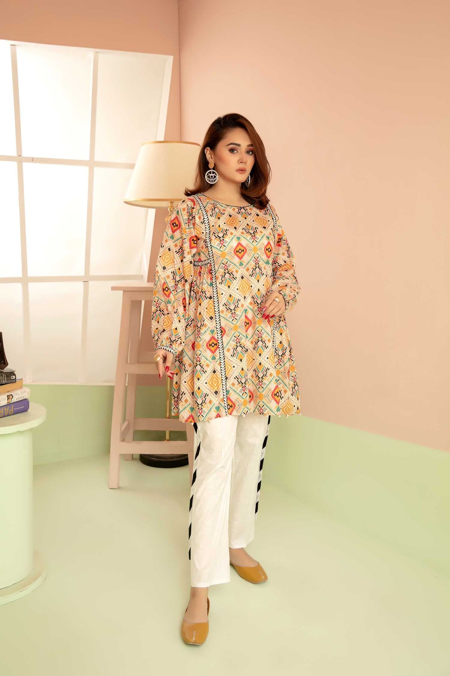 Sequence Blim - Digital Printed Stitched Lawn Kurti