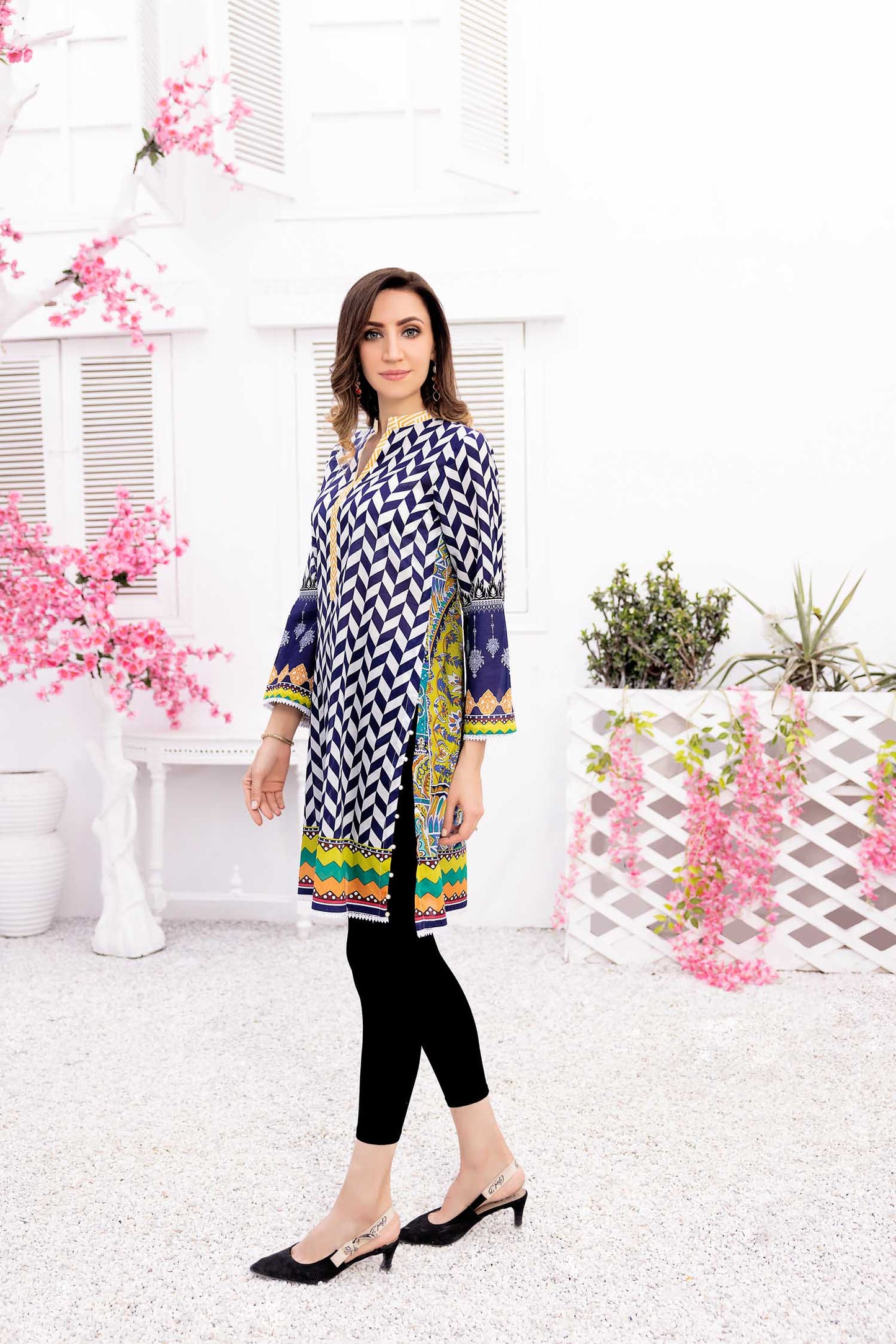 Sizzling - Digital Printed Stitched Lawn Kurti