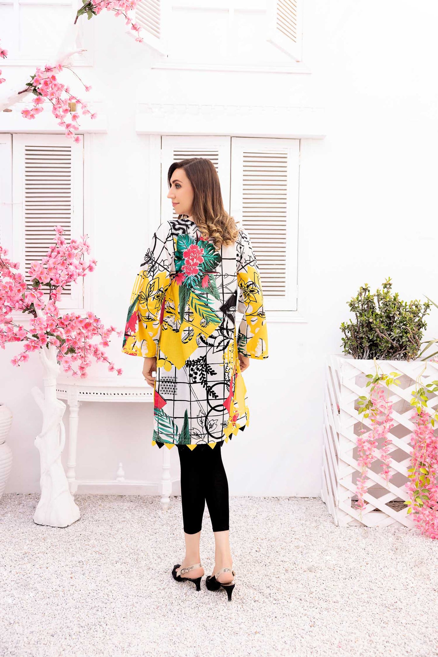 Goulin - Digital Printed Stitched Lawn Kurti