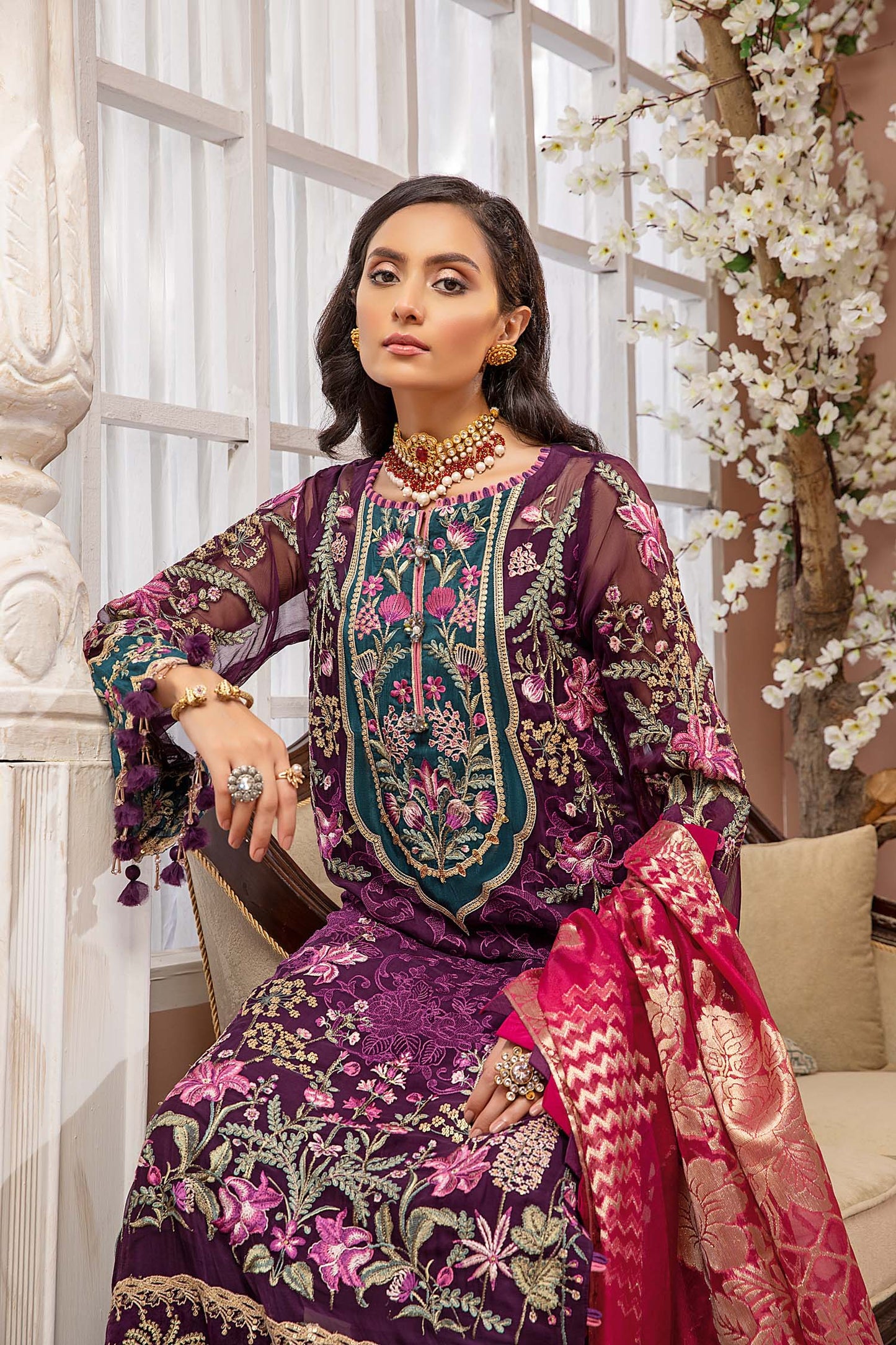Berry Plum Stitched