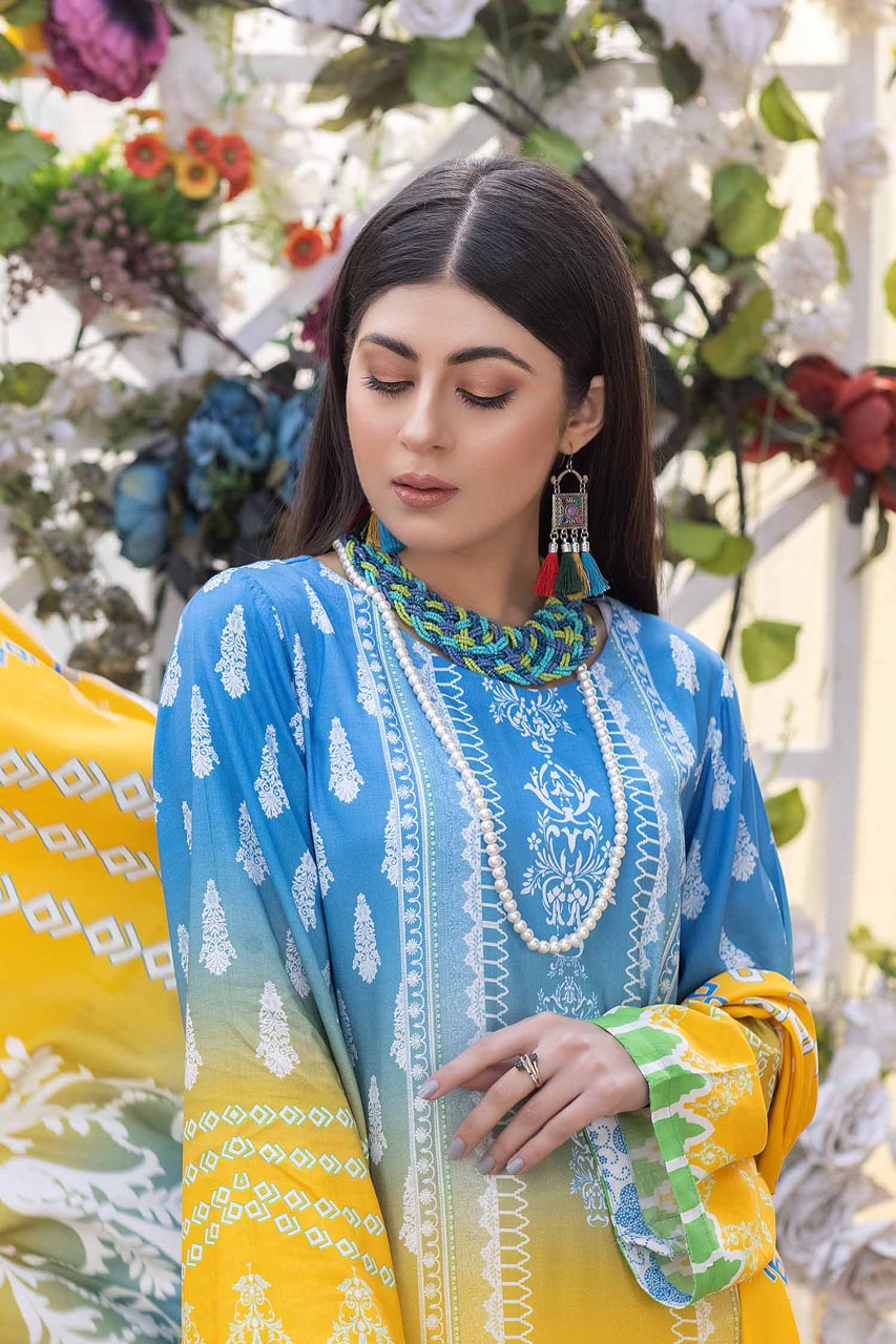 Pale Cerulean - Digital Printed Linen