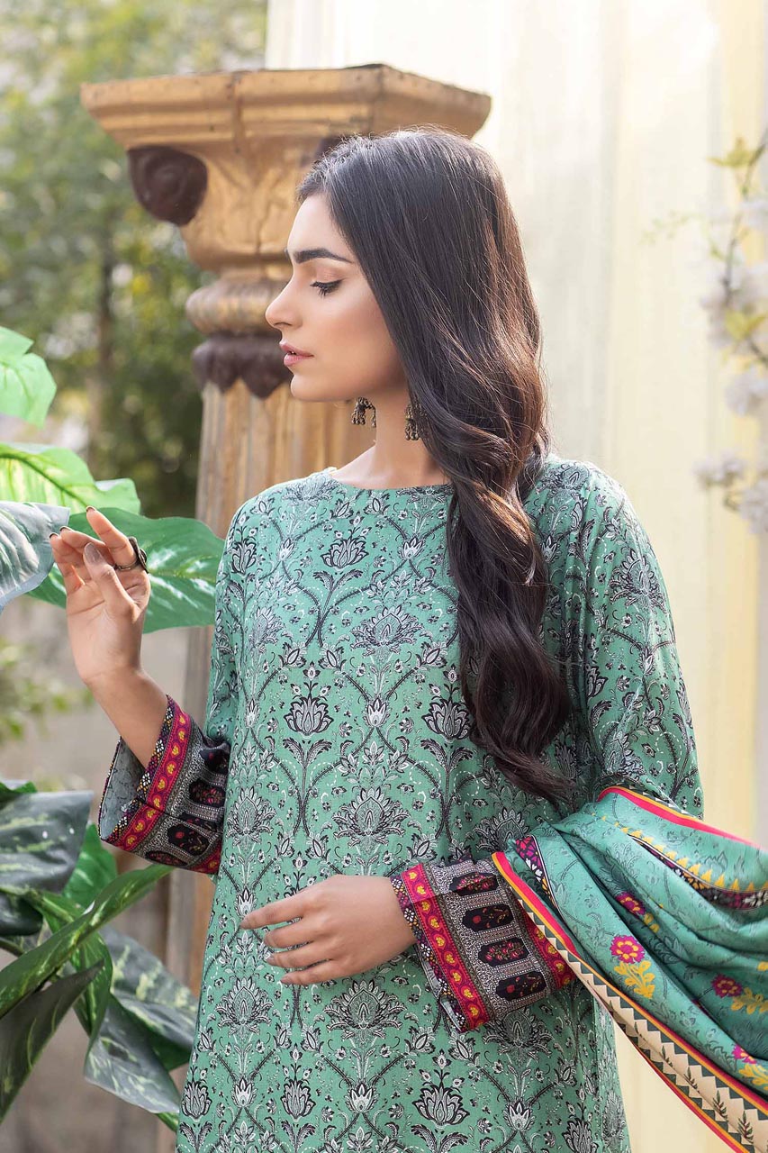 Cyan Opaque - Digital Printed Linen