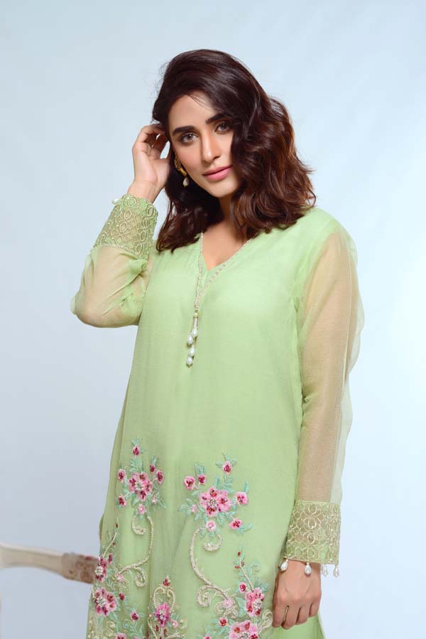 Dresden Diamond - Embroidered & Hand Embellished Cotton Net