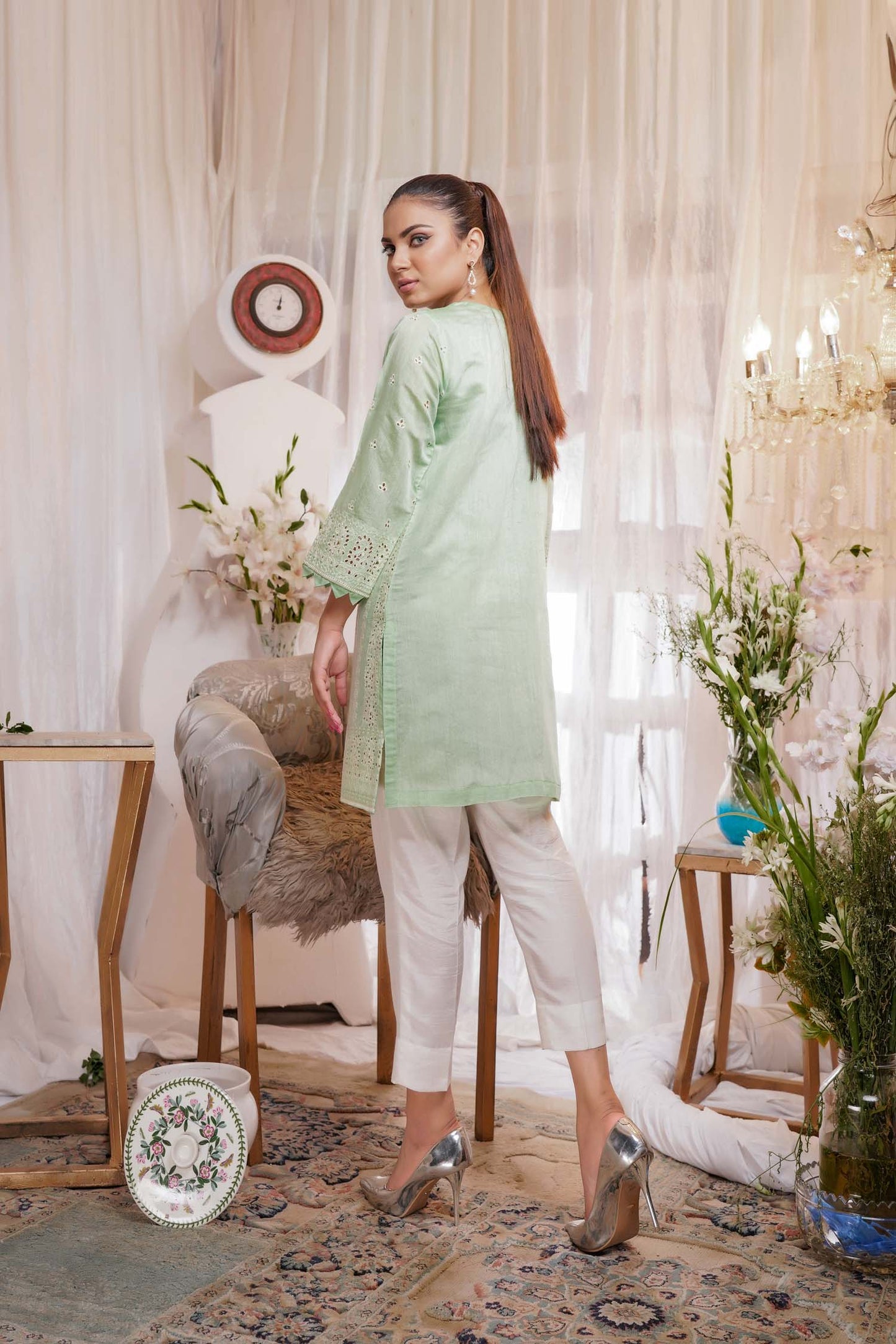 Roguish - Embroidered Paper Silk Stitch Kurti