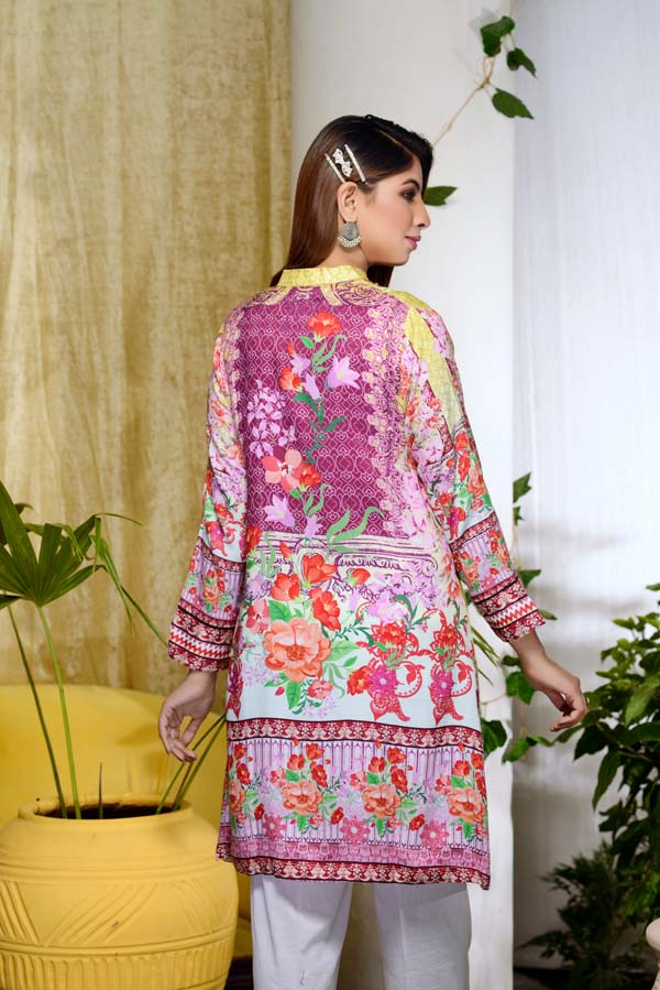 Citron - Digital Embroidered & Hand Embellished Stitched Kurti