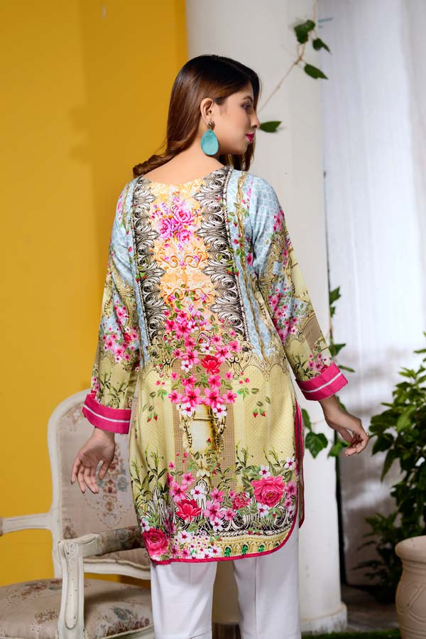 Assent - Digital Embroidered & Hand Embellished Stitched Kurti