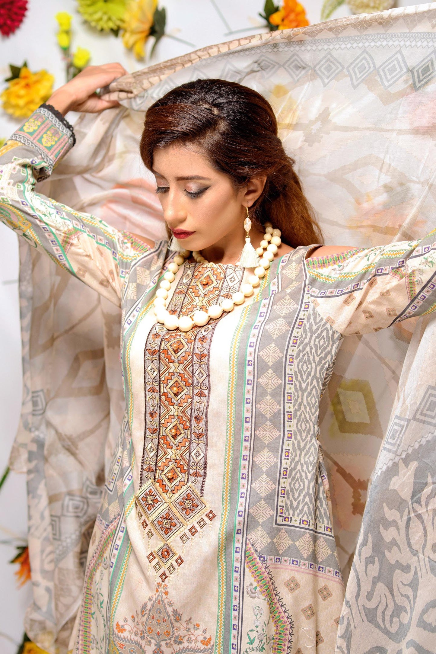 Averly - Digital Printed and Embroidered Lawn 3PC