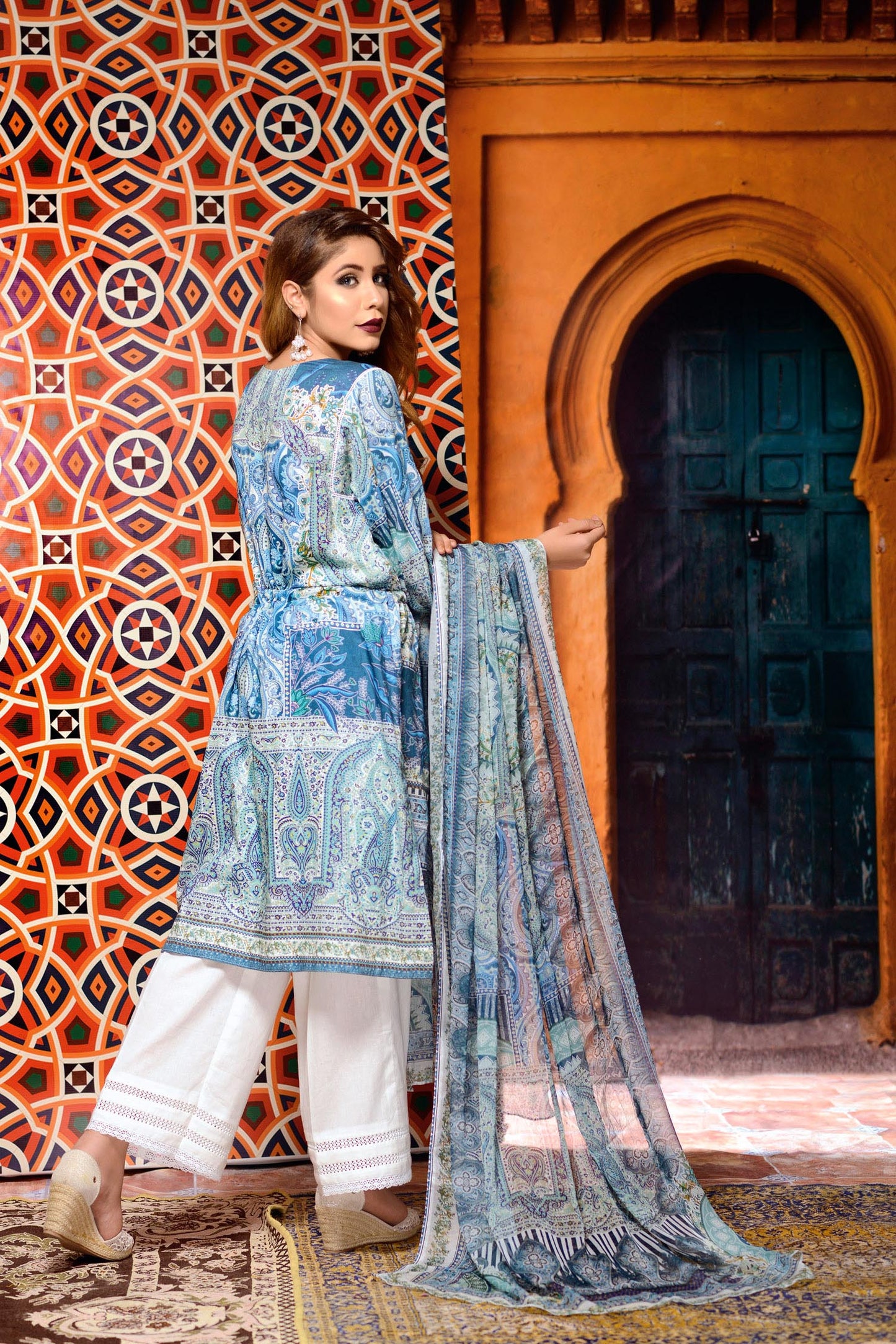 Amias - Digital Printed and Embroidered Lawn 3PC