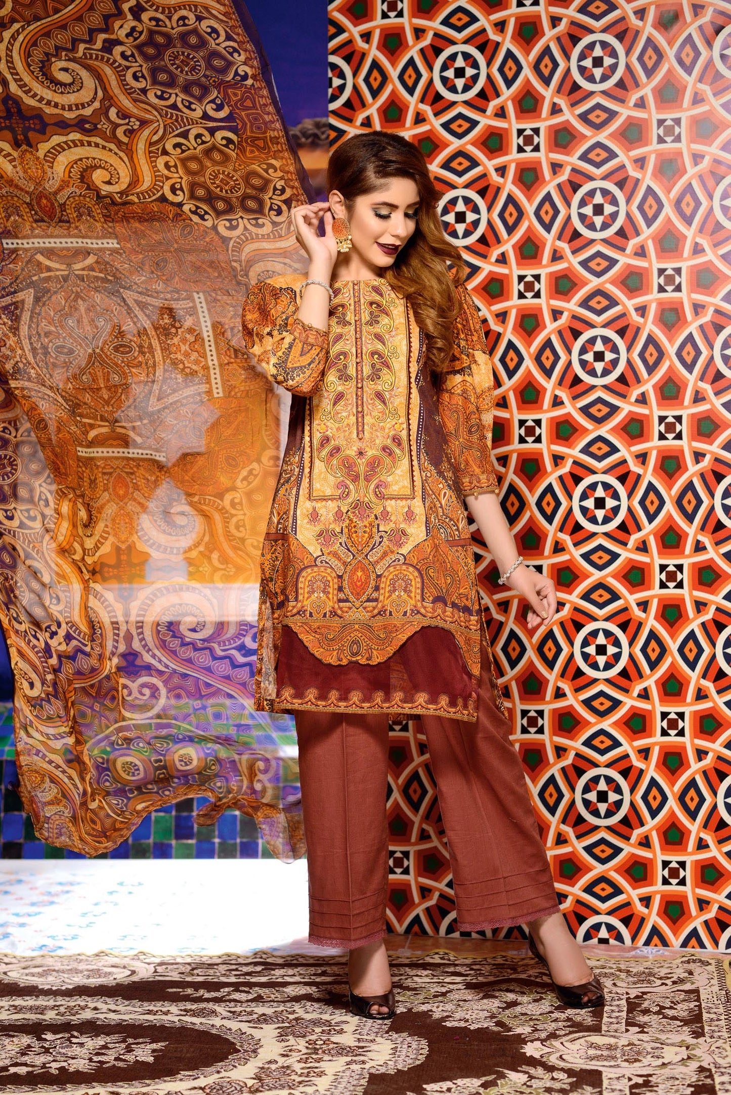Silas - Digital Printed and Embroidered Lawn 3PC