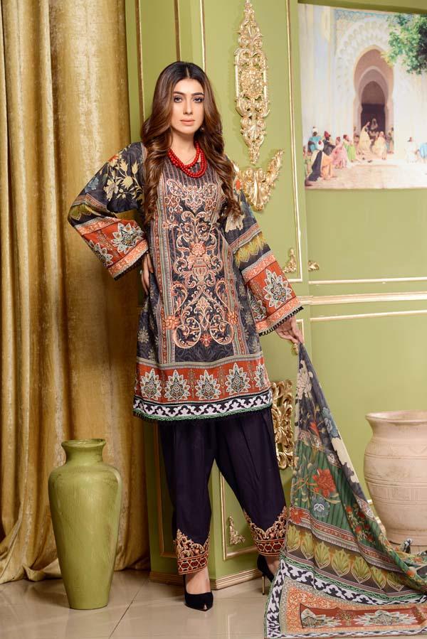 Dianella - Digital Embroidered Lawn 2 Piece (Unstitch)