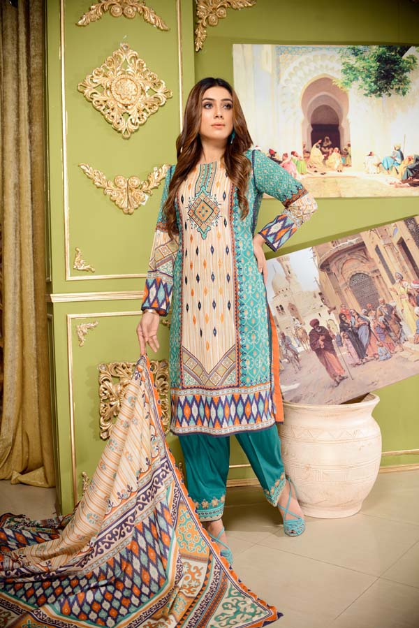 ASTER DAISY – DIGITAL EMBROIDERED LAWN 3 PIECE (UNSTITCH)
