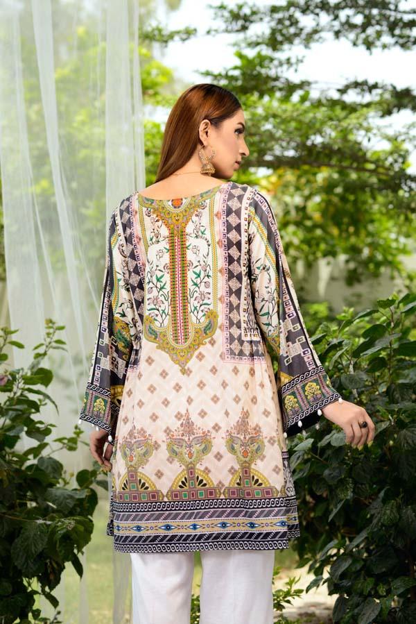 Almond - Digital Printed Unstitch Lawn Kurti