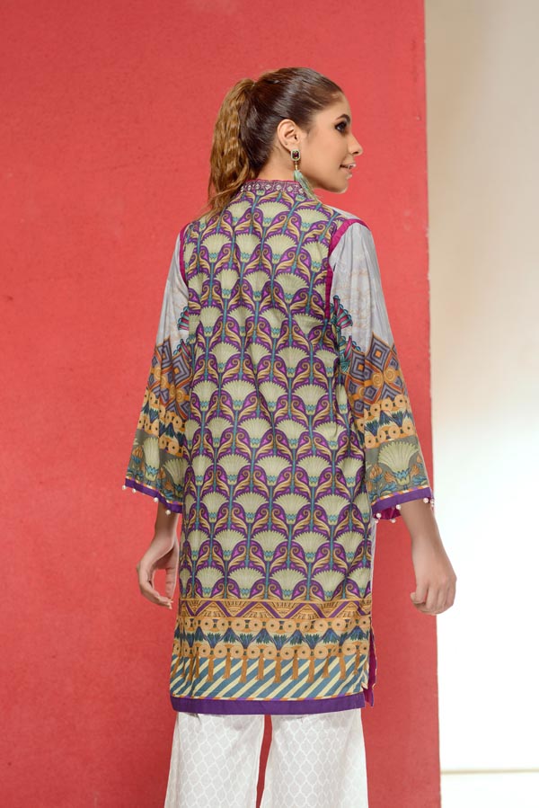 Caprel - Embroidered Lawn Stitch Shirt