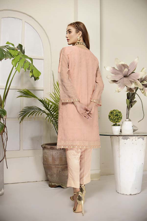 Eunry - Hand Embellished Embroidered Organza 2 Piece