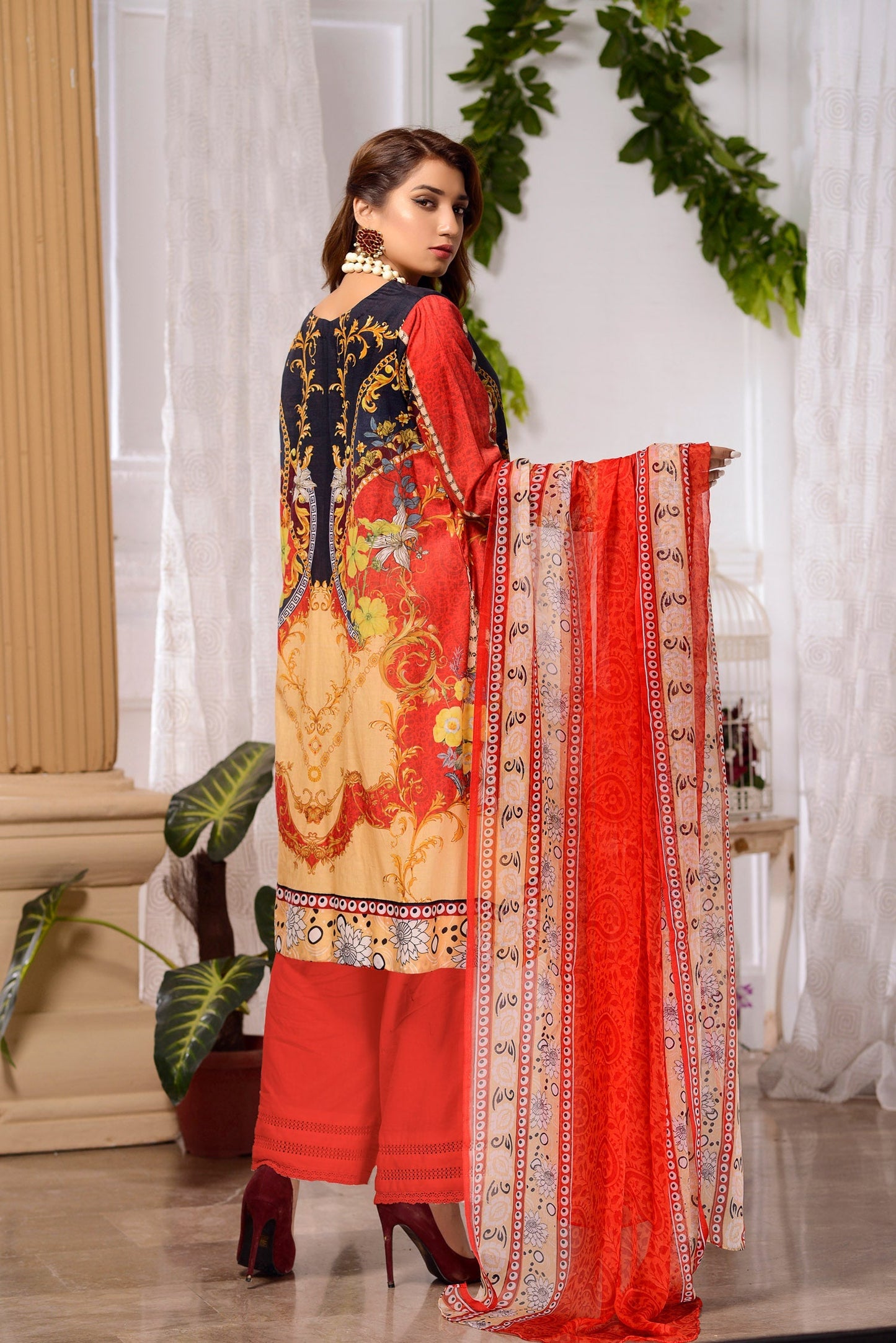 Zinnia - DIGITAL PRINTED & EMBROIDERED LAWN 3PC