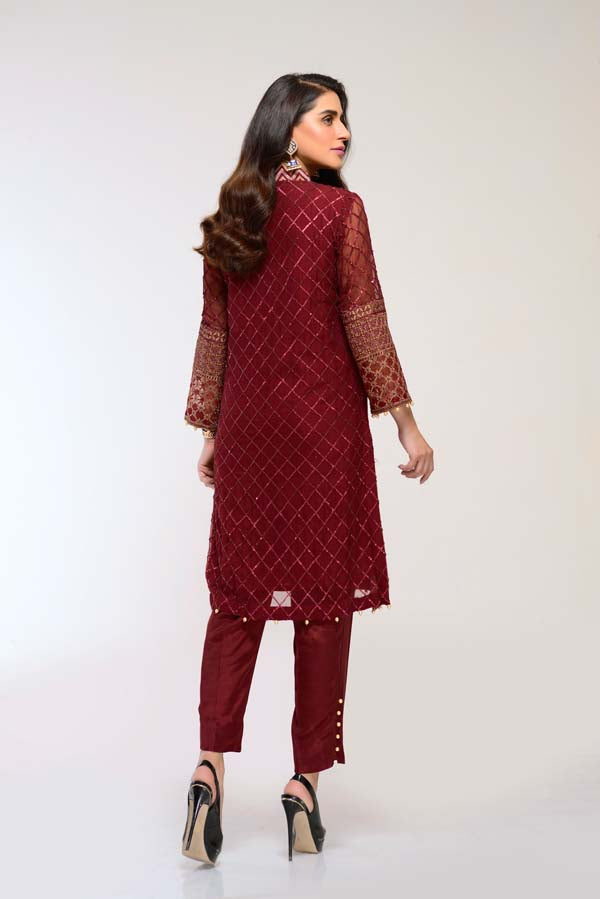 AUBURN – EMBROIDERED CHIFFON 2 PIECE (UNSTITCH)