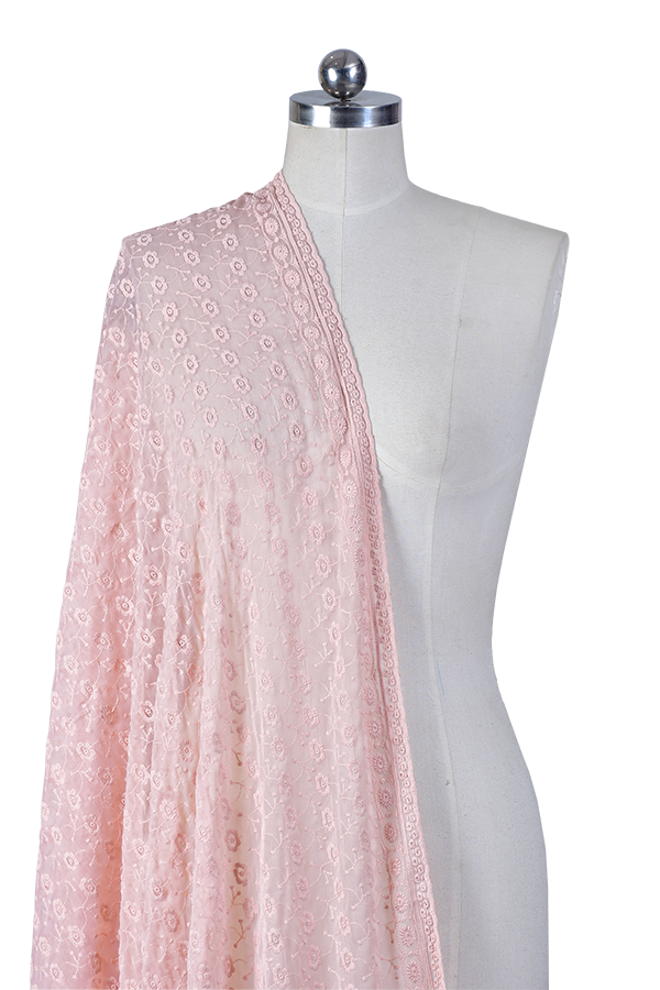 Careys Pink - Chikankeri Chiffon Dupatta