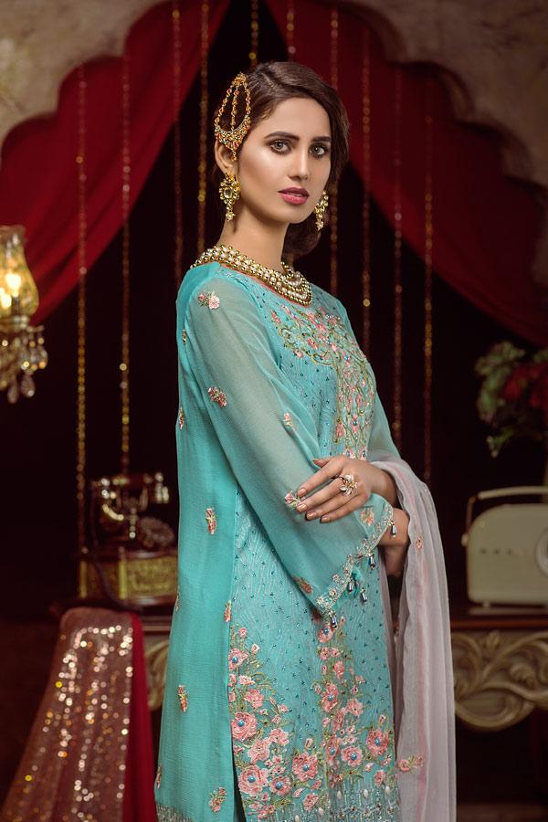 DOWNY - EMBROIDERED CHIFFON UNSTITCHED 3 PIECE