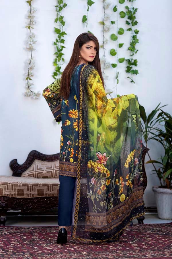 Spruce - Digital Printed & Embroidered Karandi 3PC