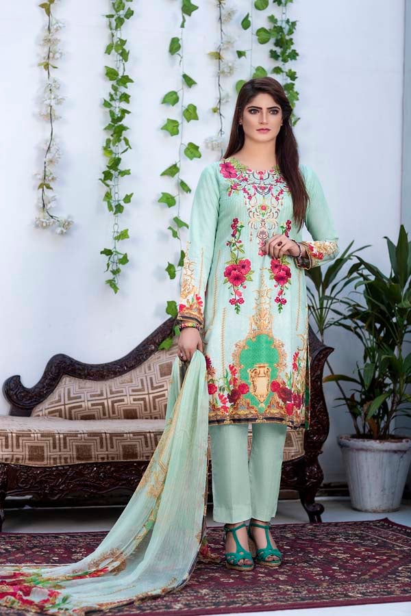 Terran - Digital Printed & Embroidered Karandi 3PC